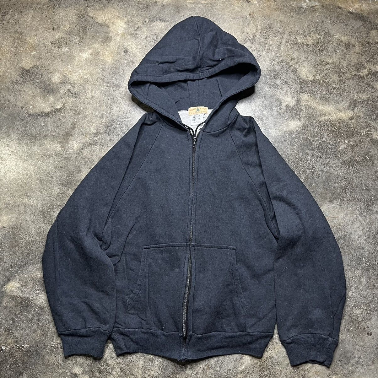Vintage vintage black zip up thermal lined hoodie Size US L / EU 52-54 / 3 - 1 Thumbnail