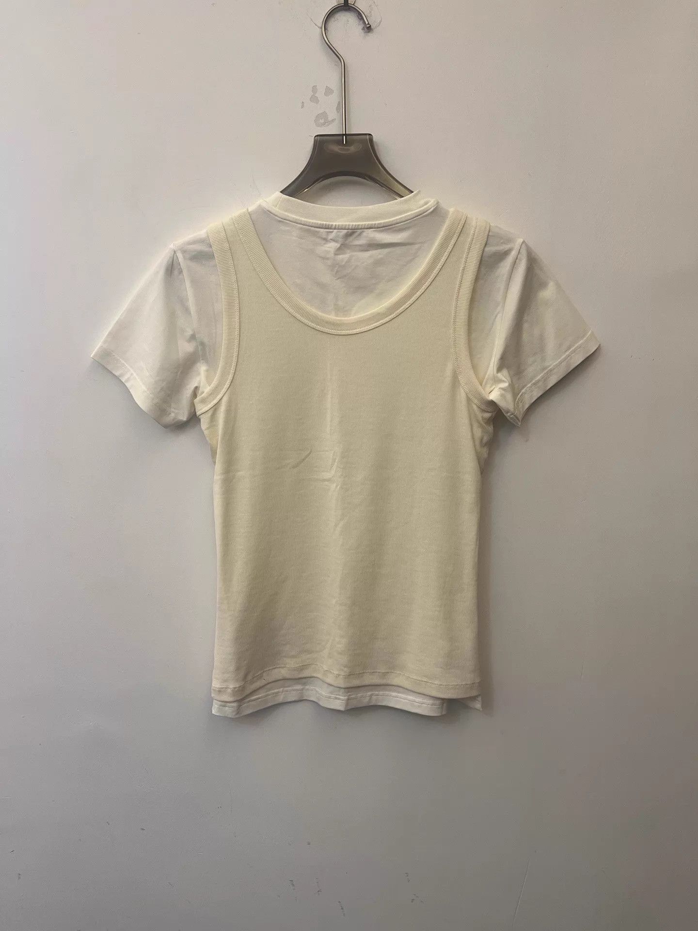 Acne Studios Acne logo print two - tone short tee women's white L Size L / US 10 / IT 46 - 3 Thumbnail