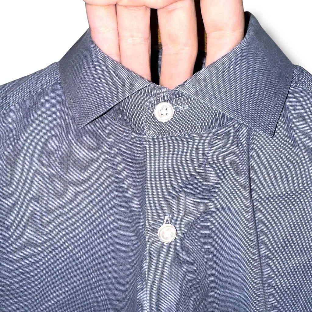 Hugo Boss Boss Hugo Boss French Blue Sharp-Fit Spread Collar Dress Shirt M 15.5 Size US M / EU 48-50 / 2 - 4 Thumbnail