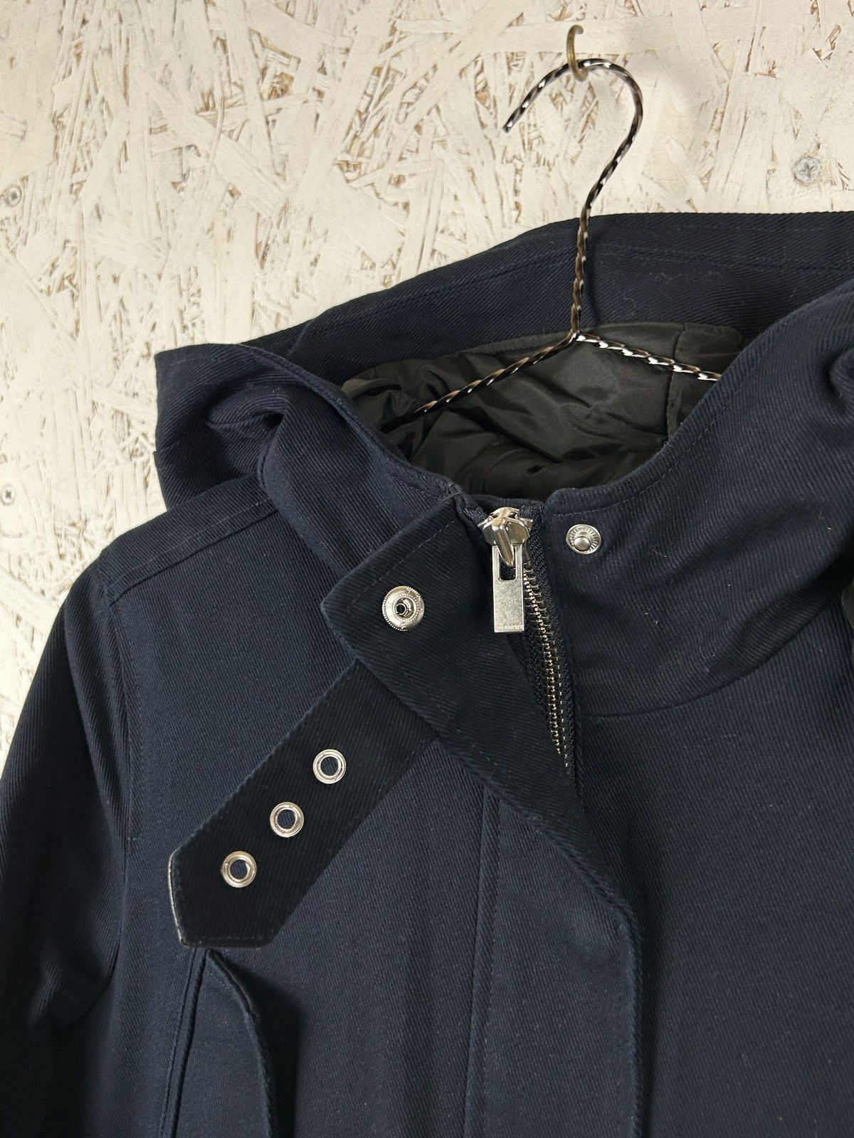 The Kooples The Kooples Leather Parts Womens Parka Jacket In Blue Size M / US 6-8 / IT 42-44 - 5 Thumbnail