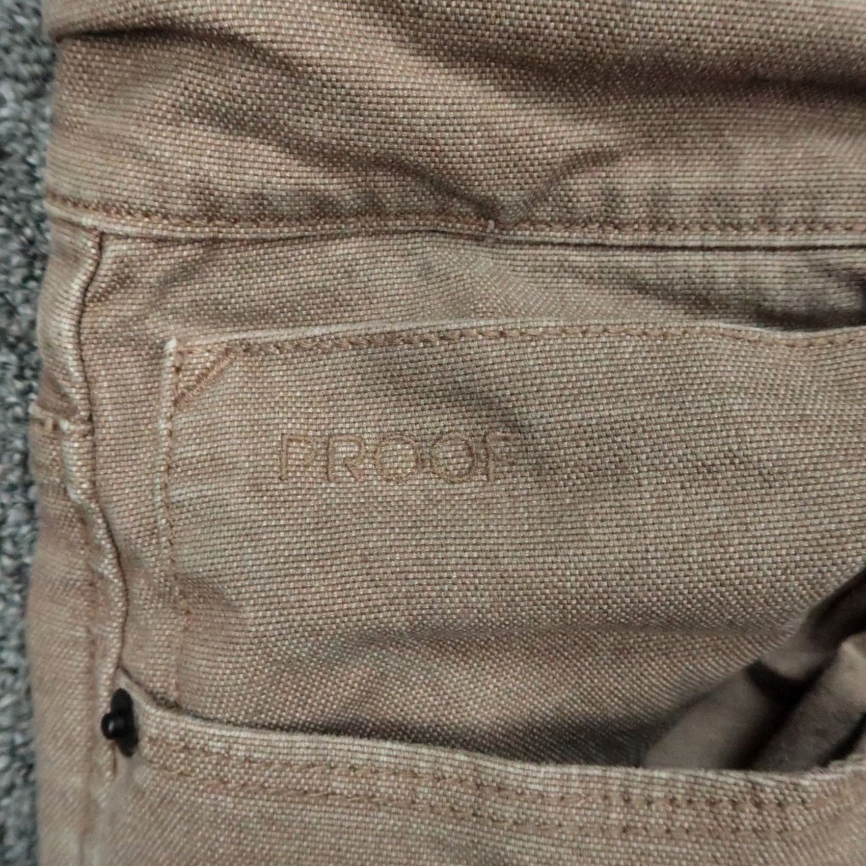 Vintage Proof Pants Mens 31x30 Brown Rover 5 Pocket Stretch Canvas Slim Fit Chino Pants Size US 31 - 3 Thumbnail