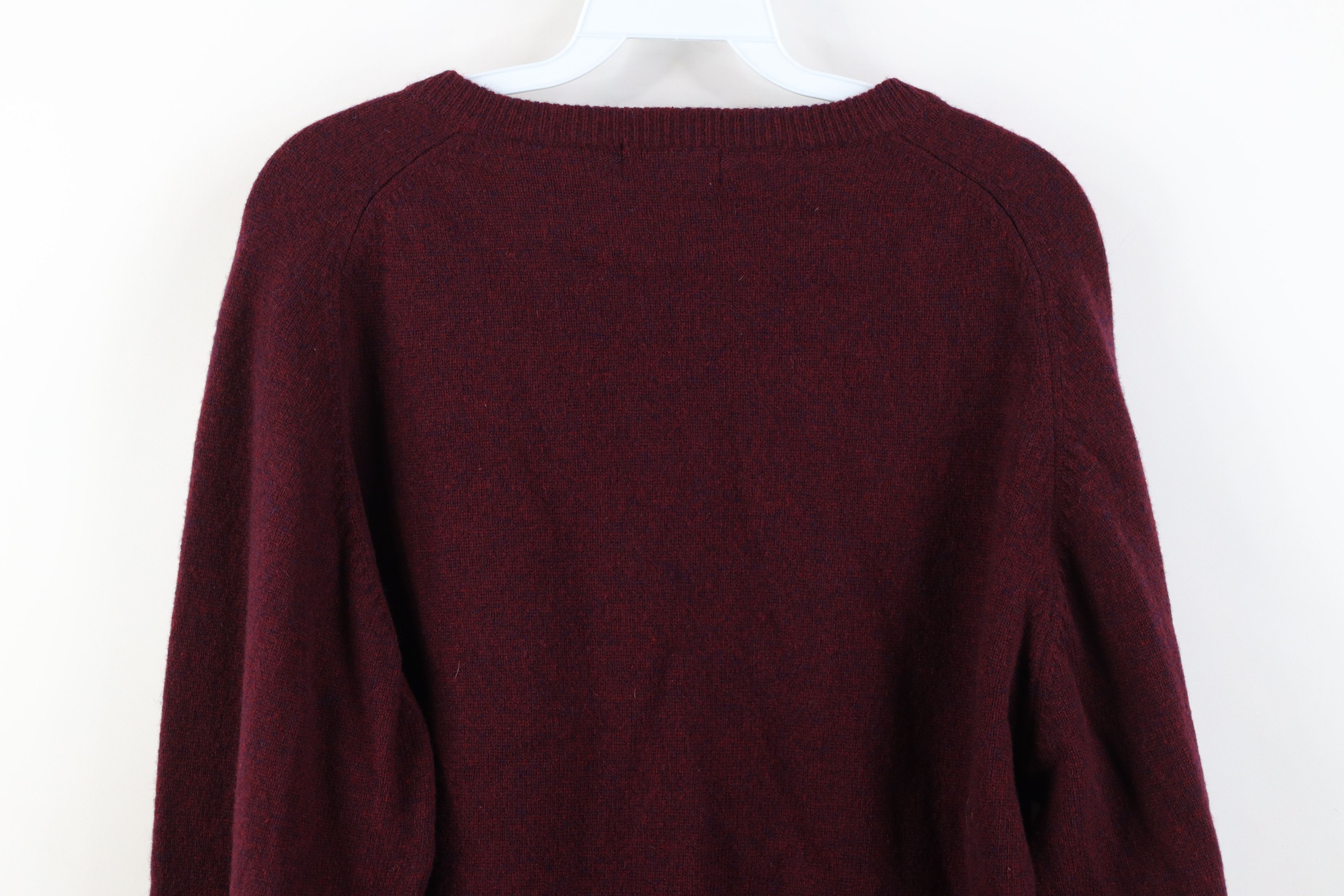 Vintage Vintage 90s Streetwear Lambswool V-Neck Sweater Heather Red Size US L / EU 52-54 / 3 - 8 Thumbnail