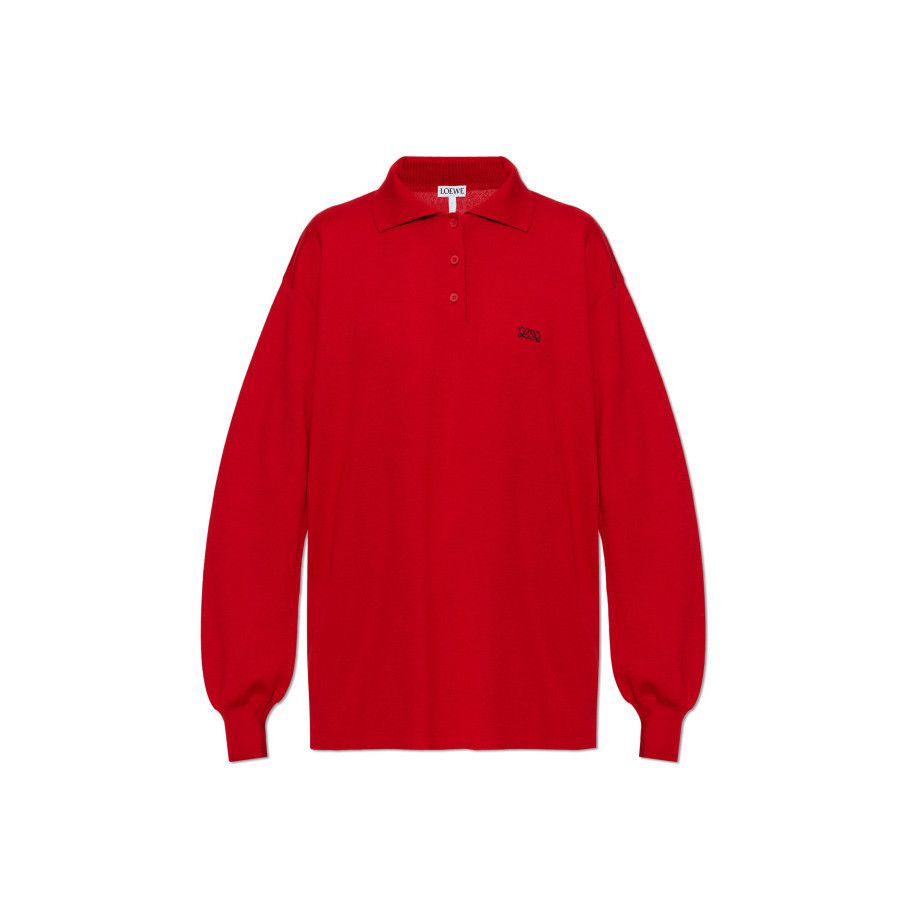 Loewe LOEWE Red Oversized Polo New & Authentic (Women's size:2;) Size XS / US 0-2 / IT 36-38 - 1 Preview