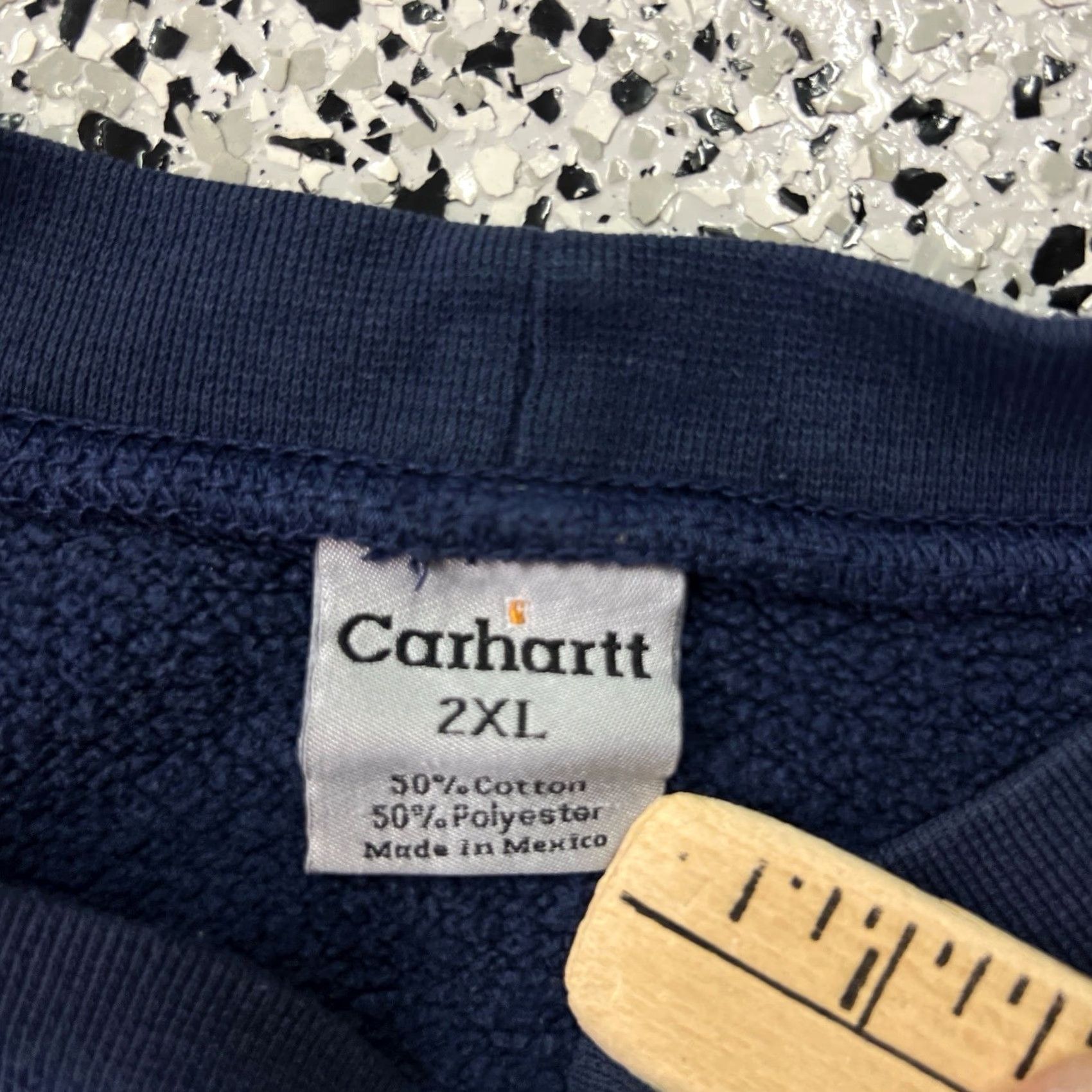 Carhartt VINTAGE Carhartt Sweatshirt Mens 2XL Blue Crewneck Rugged Outdoor Wear 90s Outdoor Logo Embroidered Heavyweight Wool Blend Knit Fleece Raded Size US XXL / EU 58 / 5 - 5 Thumbnail
