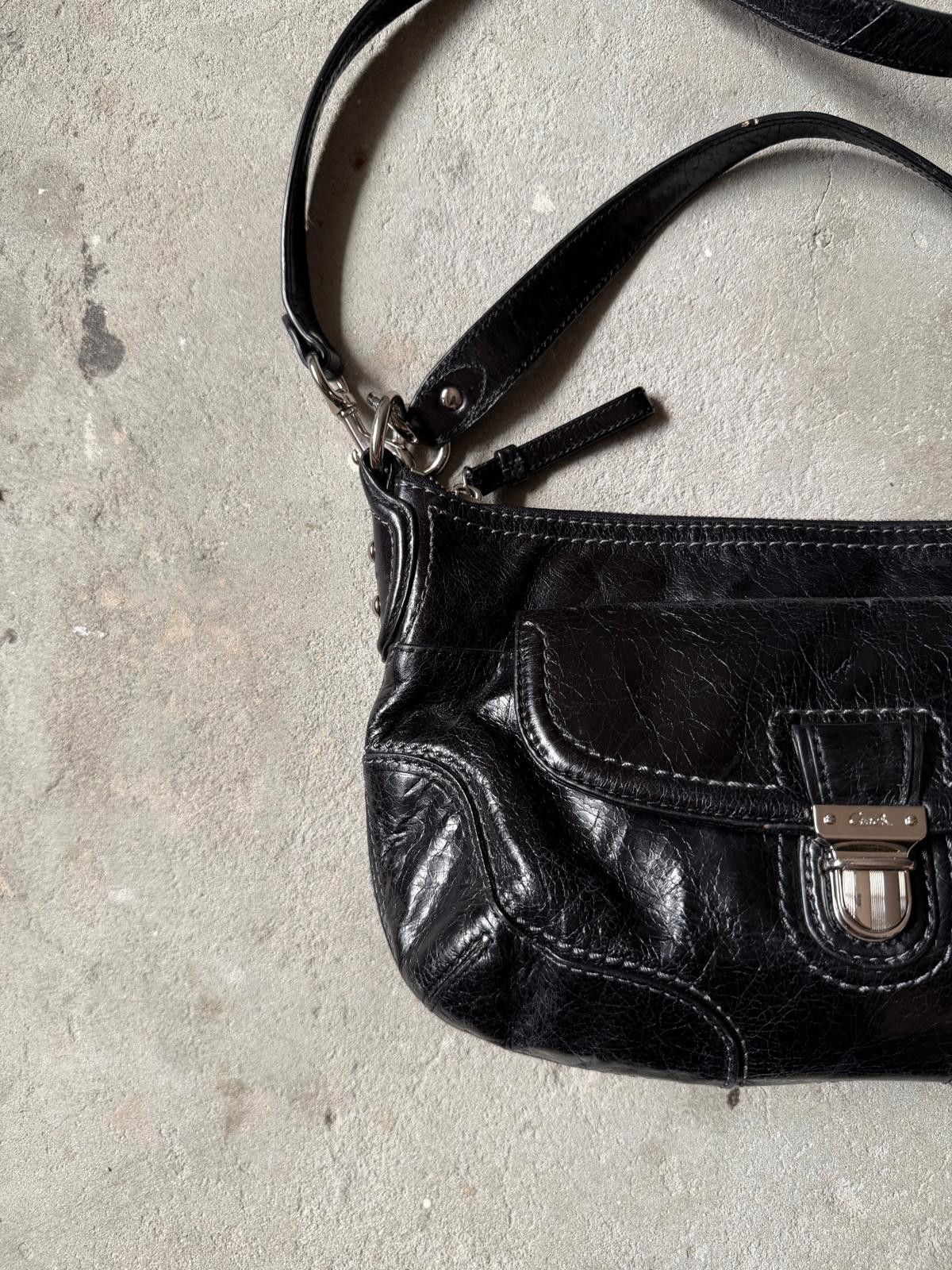 Coach Coach 2Way Leather Poppy Shoulder Bag Black Size ONE SIZE - 2 Thumbnail