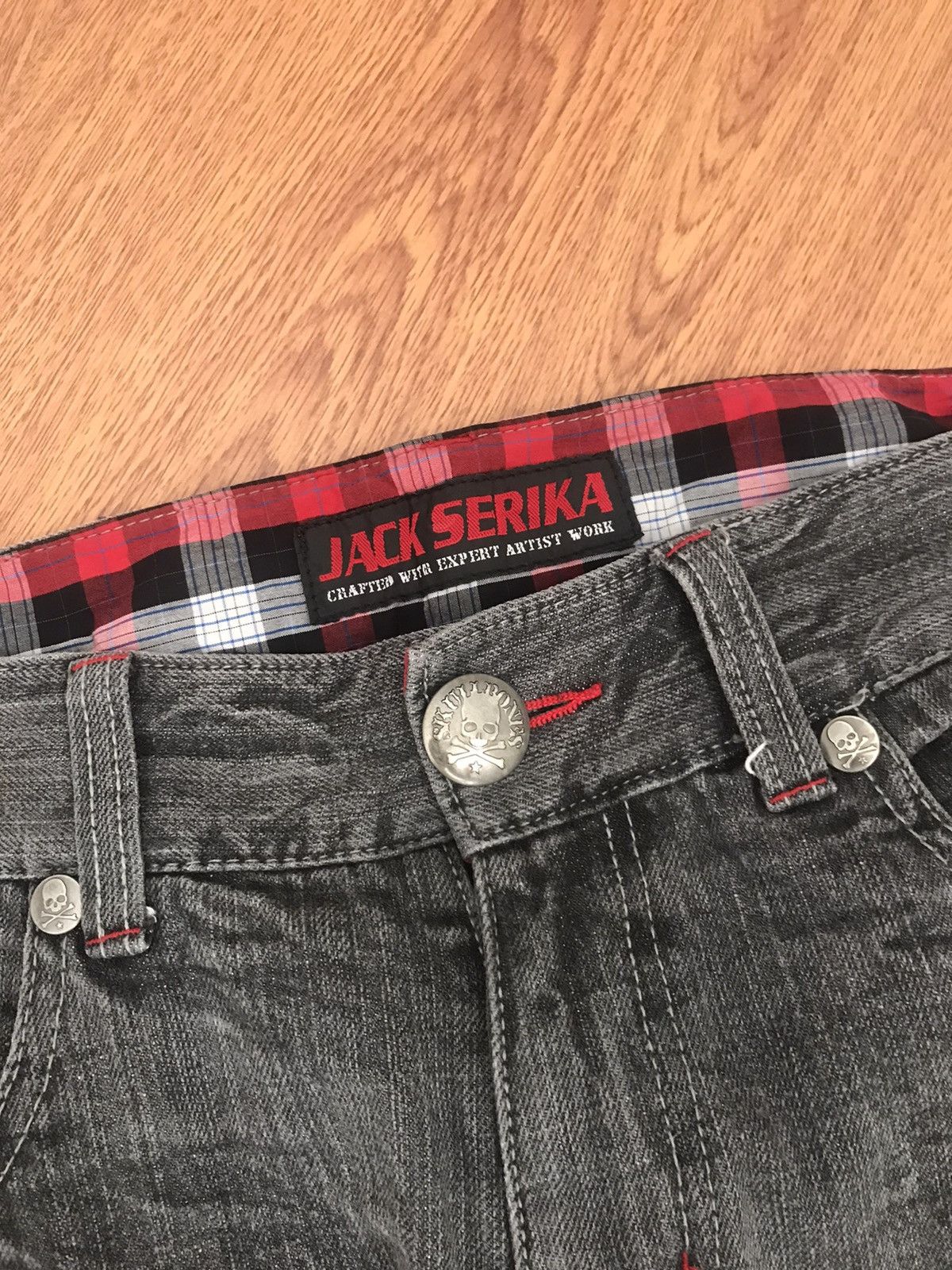 If Six Was Nine Vintage 2004 Japanese brand Jack Serika printed denim Size US 34 / EU 50 - 4 Thumbnail