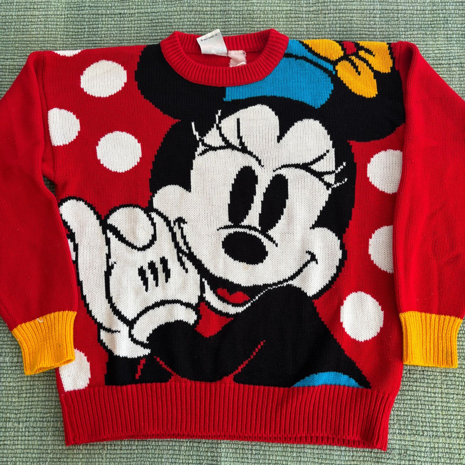 Disney × Vintage Vintage 1980s Minnie Mouse knit acrylic sweater size M/L Size US M / EU 48-50 / 2 - 1 Thumbnail