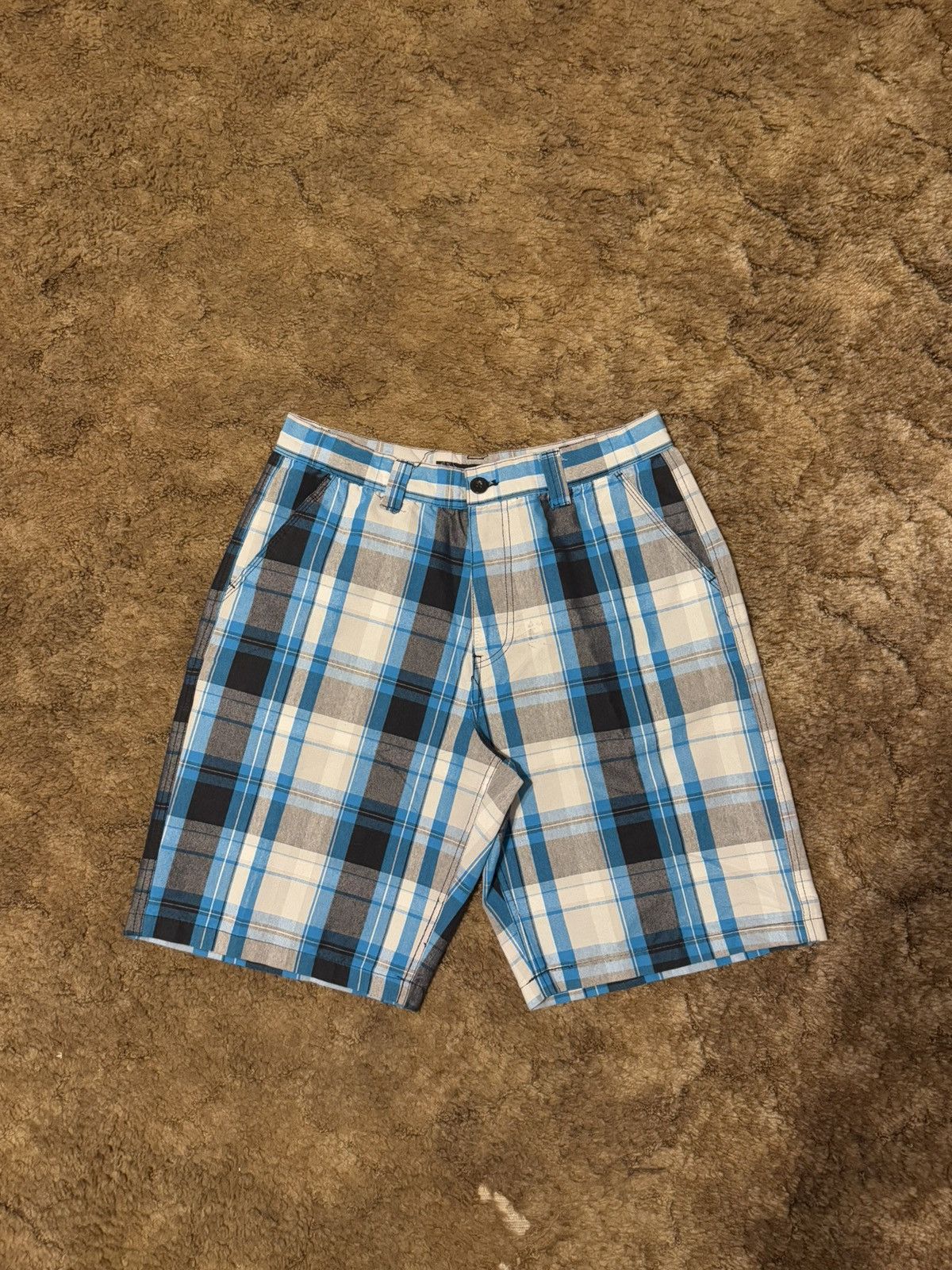 Southpole Southpole SP Collection Blue Plaid Skater Shorts Mens 34 Size US 34 / EU 50 - 1 Thumbnail