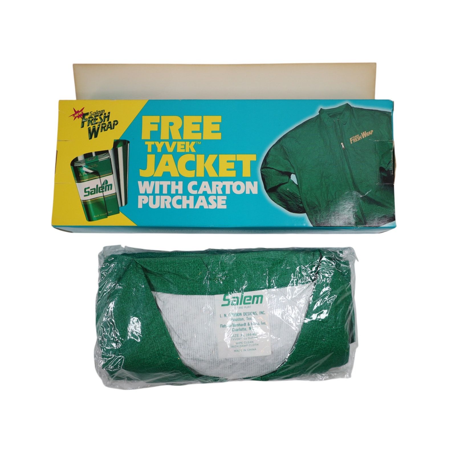 Vintage Vintage 90s Salem Cigarettes Fresh Wrap Tyvek Jacket Size US XL / EU 56 / 4 - 1 Thumbnail