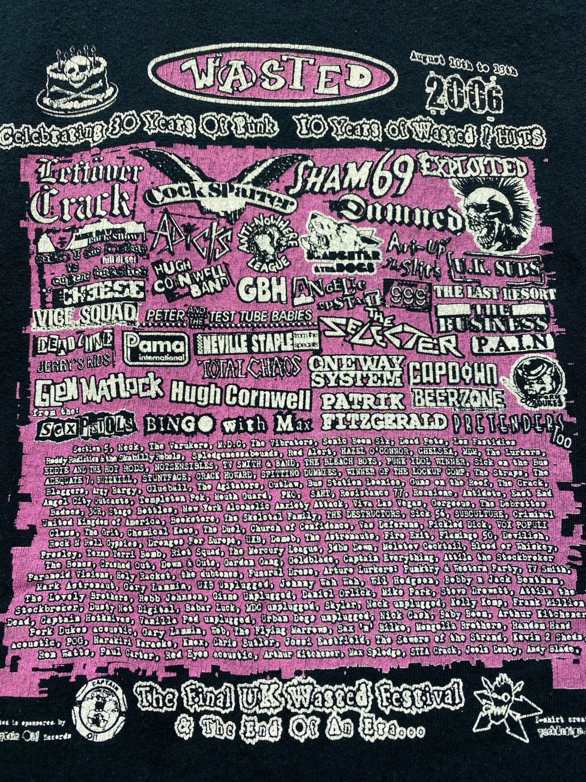 Band Tees Vintage 2006 Wasted 2006 - 30 Years Of Punk Festival Size US S / EU 44-46 / 1 - 22 Thumbnail
