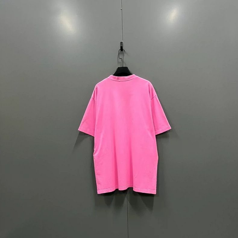 Balenciaga Balenciaga Pink large logo print short-sleeved Size US L / EU 52-54 / 3 - 2 Thumbnail