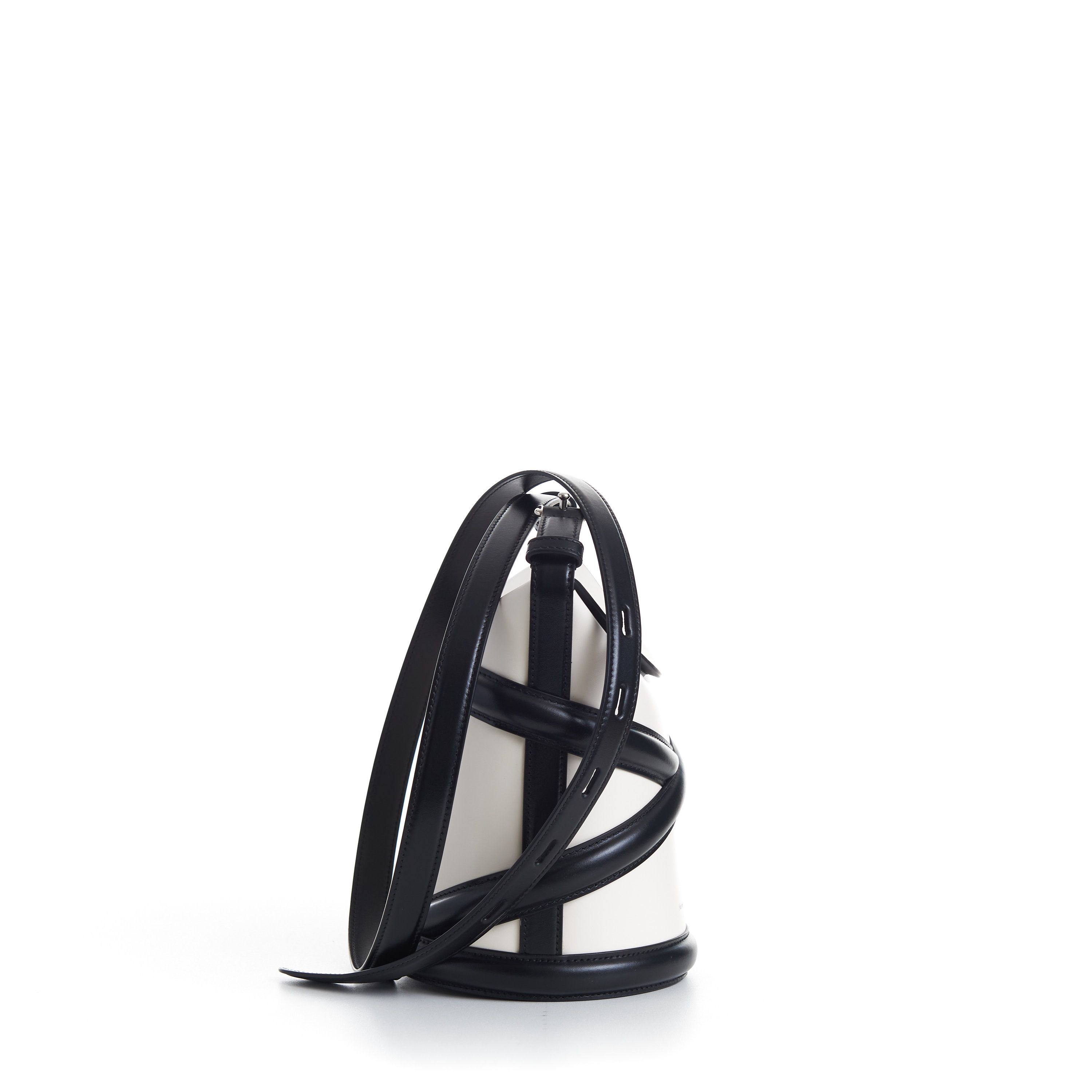 Alexander McQueen The Curve Bucket Bag - Ivory, Harness, Shoulder Strap Size ONE SIZE - 15 Thumbnail