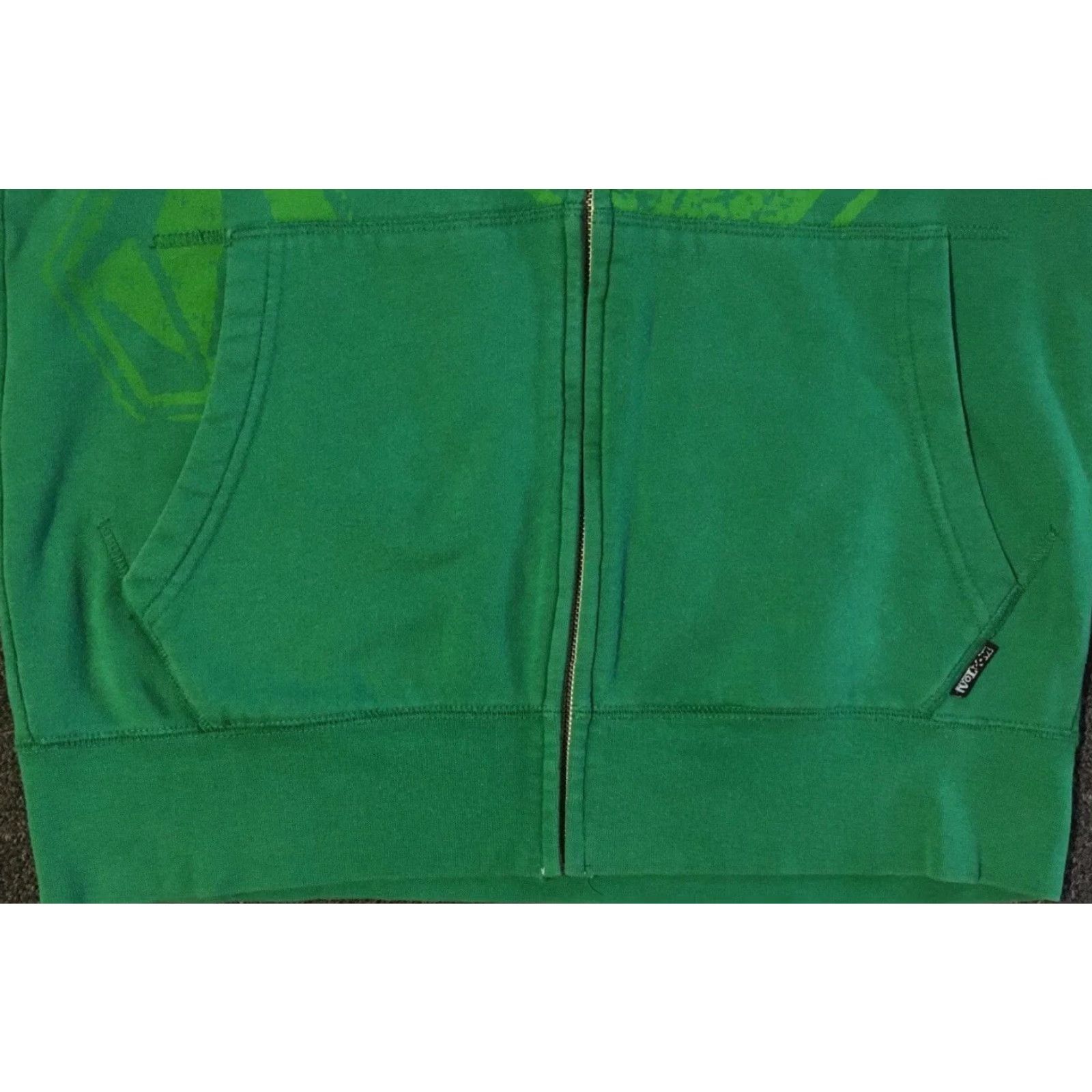 Quiksilver VINTAGE Volcom Faded AOP Zip Hoodie Surf Skate Grunge 90s Y2K S Green Mens SZ S Surf Skate Grunge Zip Hoodie Volcom Size US S / EU 44-46 / 1 - 3 Thumbnail