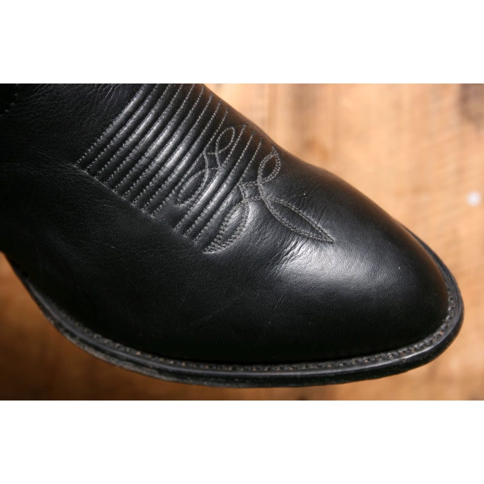 Tony Lama TONY LAMA Western Cowboy Boots EE Black Leather Men's Sz. 7.5 CZ820 Boots Size US 8 / EU 41 - 6 Thumbnail