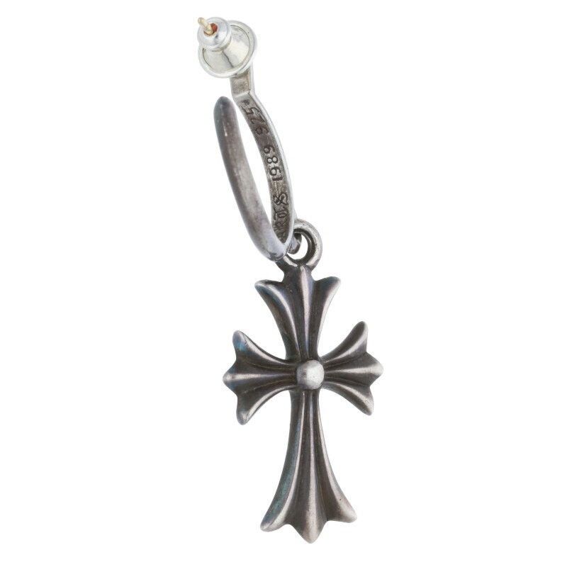 Chrome Hearts Chrome Hearts CH Cross Hoop Silver Earring Size ONE SIZE - 2 Thumbnail