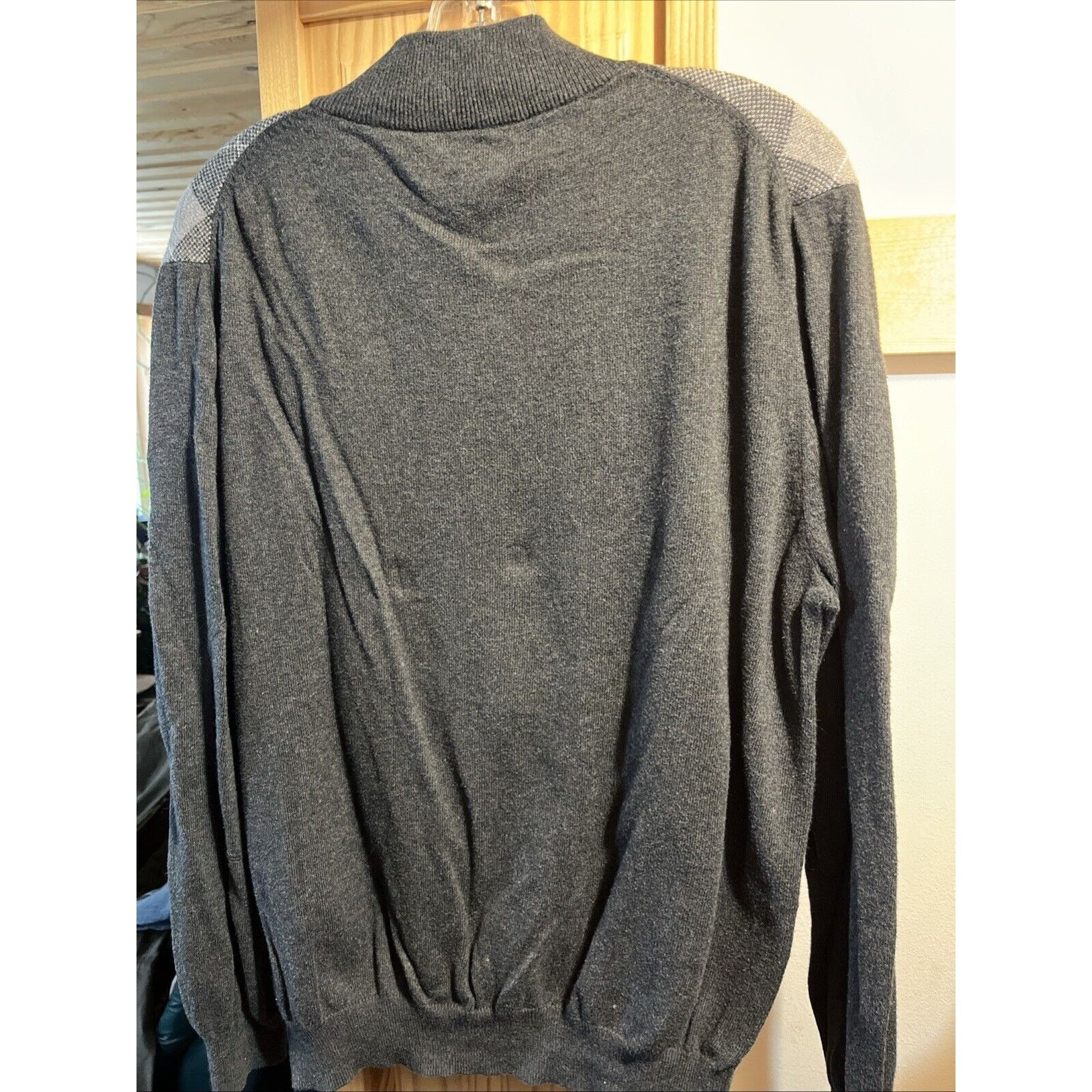 Other Kenneth Roberts Men’s L Gray Argyle Cotton Cashmere Sweater Size US L / EU 52-54 / 3 - 9 Thumbnail