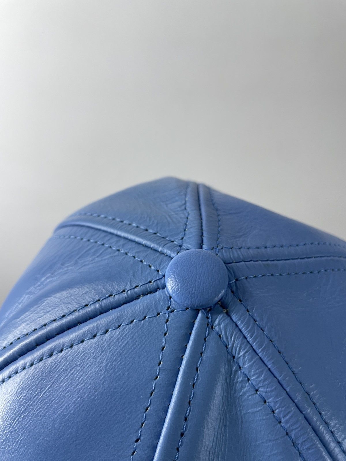 Genuine Leather Genuine Leather Vintage leather cap blue Size ONE SIZE - 15 Thumbnail