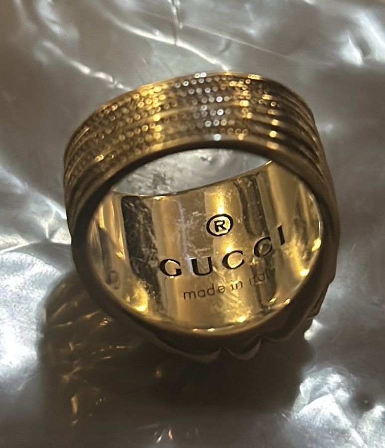 Gucci Gucci Interlocking G Sterling Silver Resin Flower Ring Size ONE SIZE - 6 Thumbnail