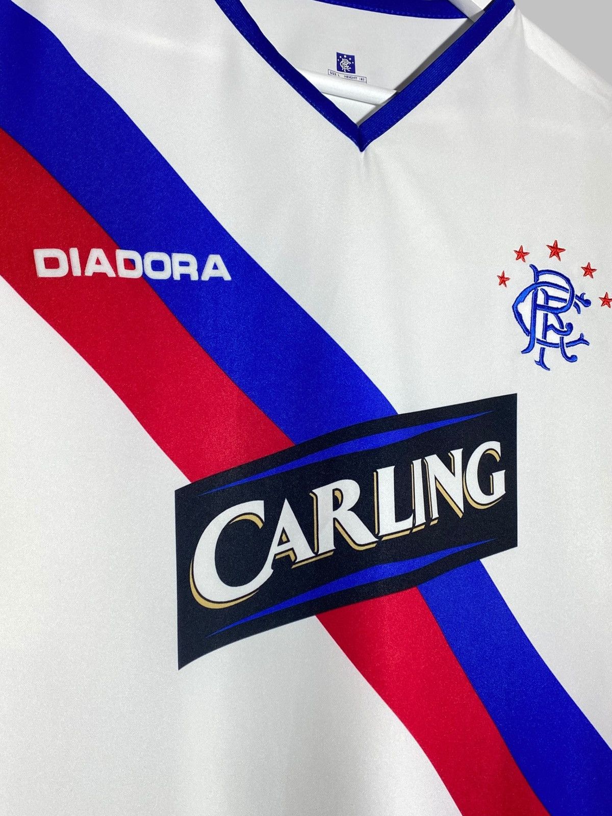 Diadora 🔥 2004 DIADORA RANGERS FC CARLING JERSEY UK SCOTLAND VIBES Size US L / EU 52-54 / 3 - 4 Thumbnail