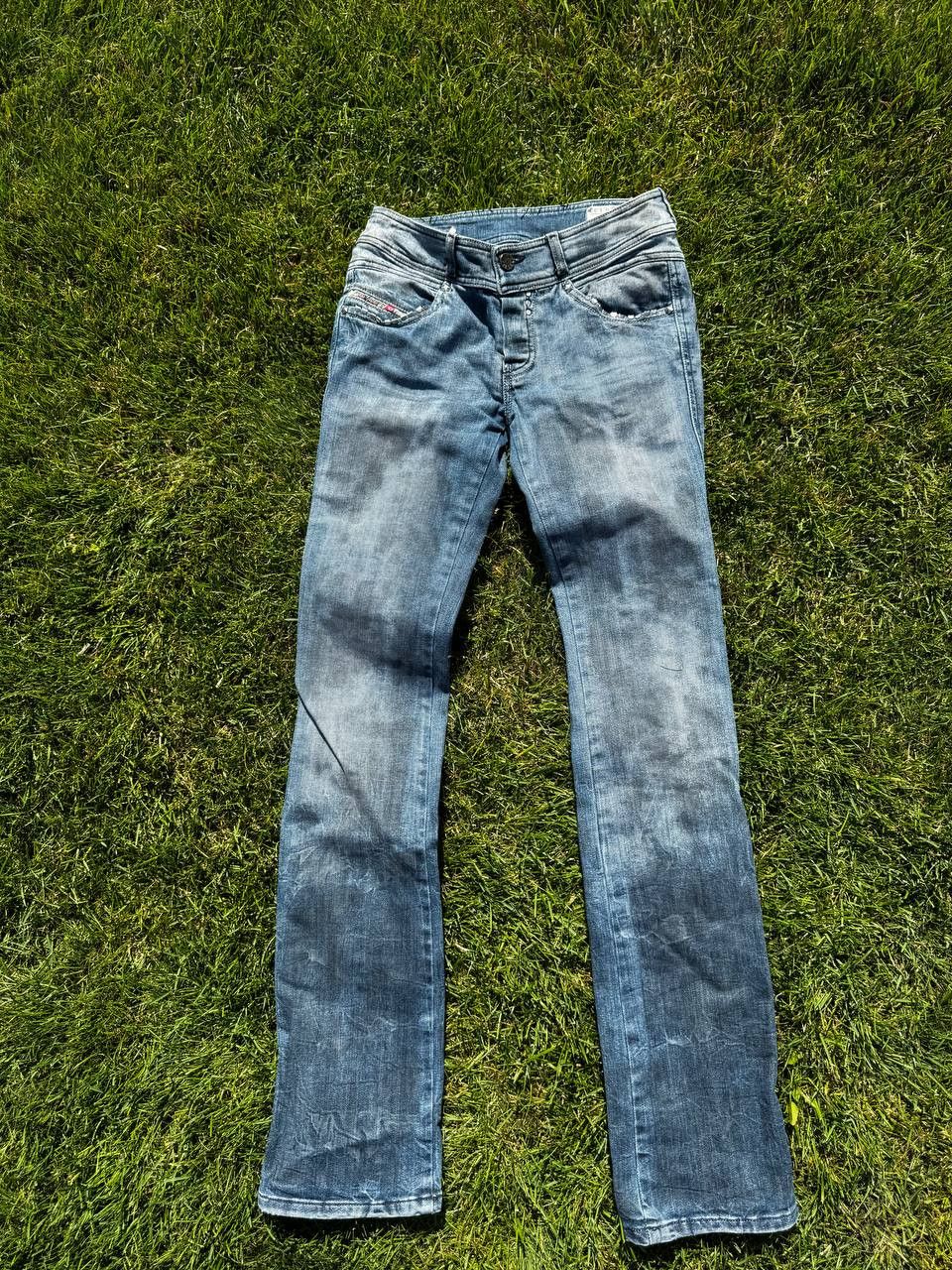 Diesel × Vintage Vintage Y2K Archive Diesel Blue Faded Distressed Jeans Size 25" / US 0 / IT 36 - 2 Thumbnail