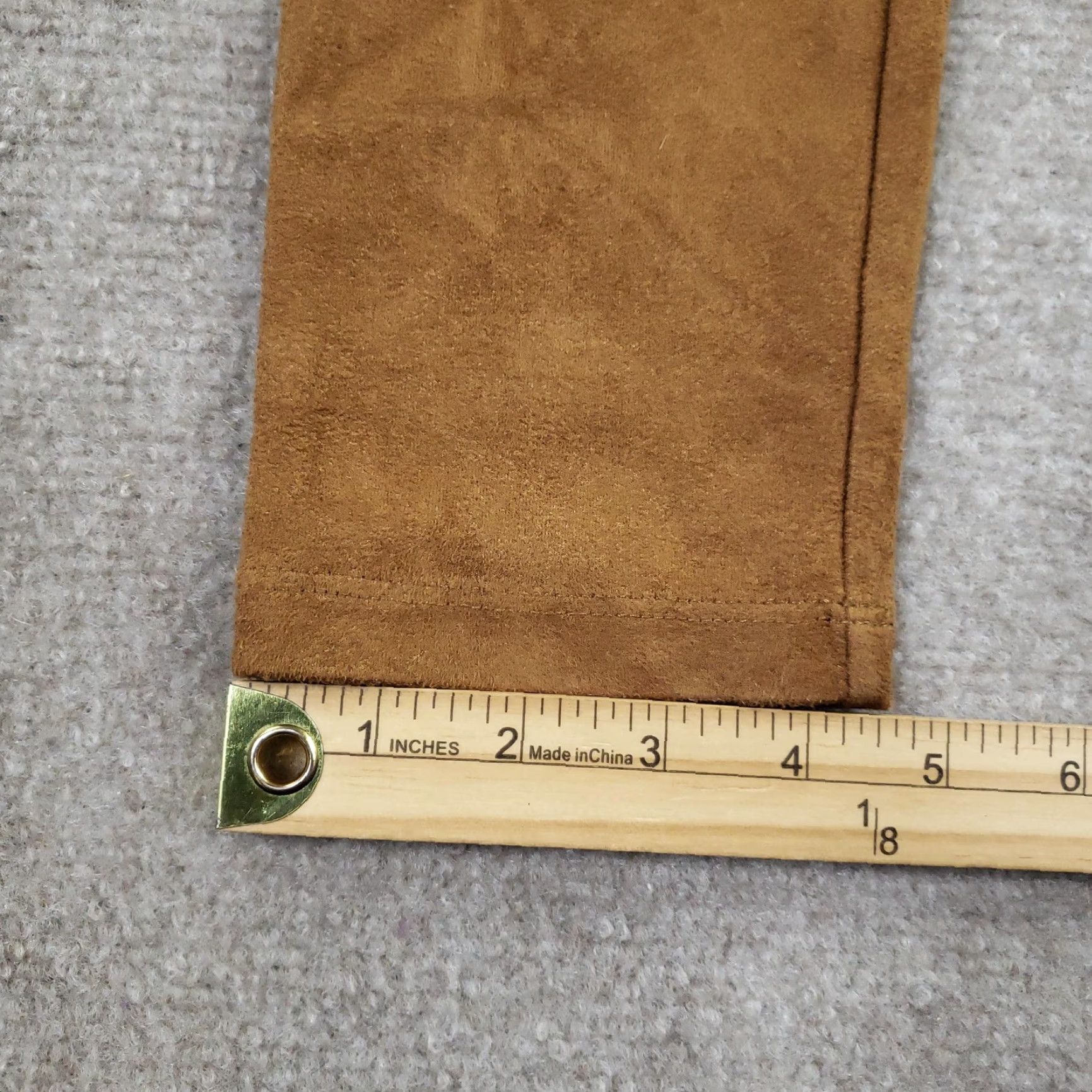 J.McLaughlin J.McLaughlin Leggings Womens Small Brown Faux Suede High Rise Pull On Stretch Size 28" / US 6 / IT 42 - 5 Thumbnail