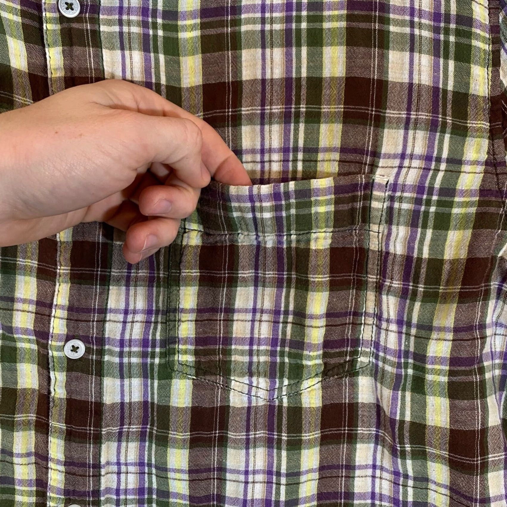 Carbon2Cobalt Carbon 2 Cobalt Shirt Mens XL Brown Green Plaid Flannel Button-Down Cotton L/S Size US XL / EU 56 / 4 - 4 Thumbnail