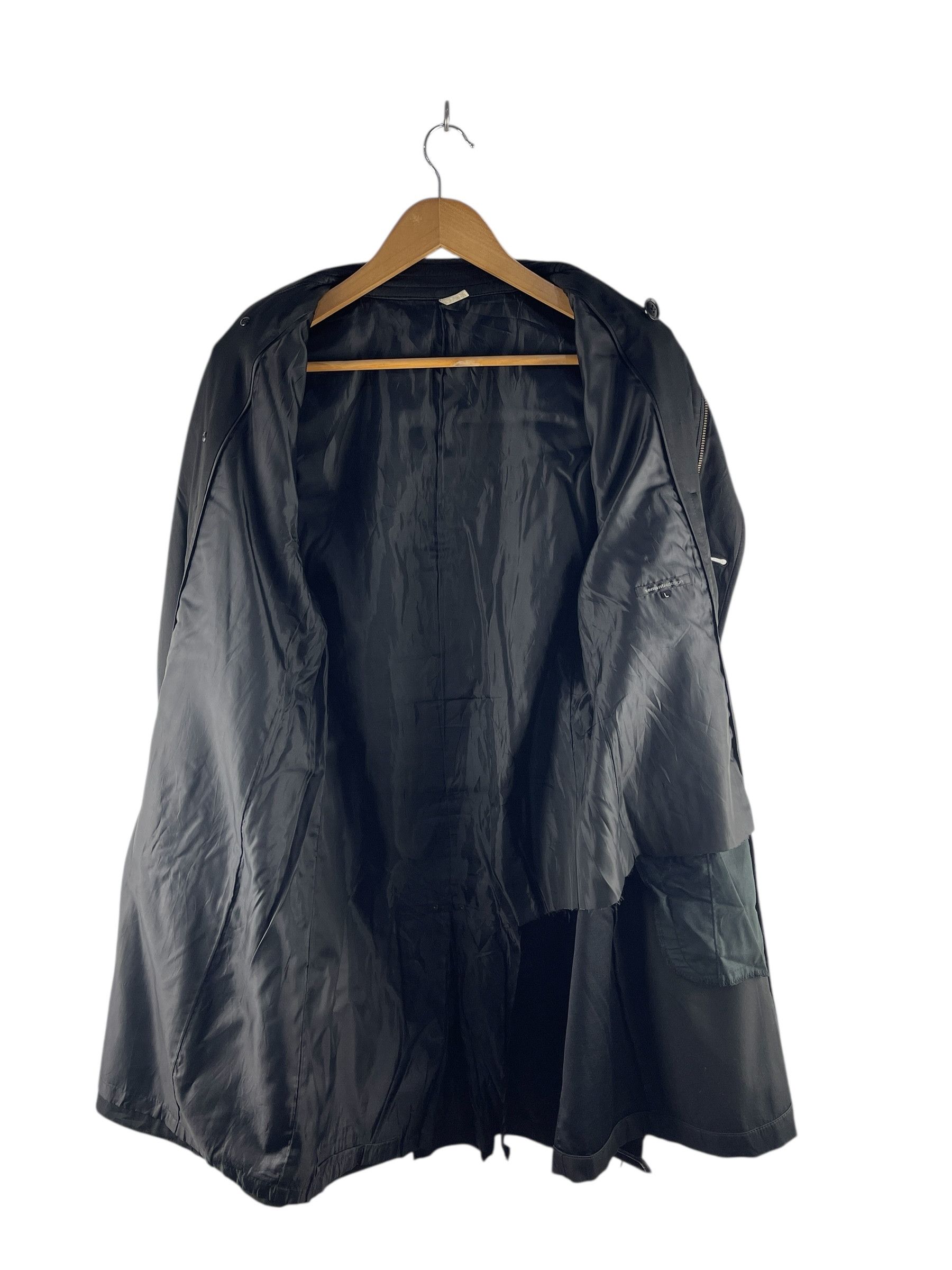 semanticdesign Semanticdesign Black Double-Breasted Trench Coat Jacket Size US M / EU 48-50 / 2 - 3 Thumbnail