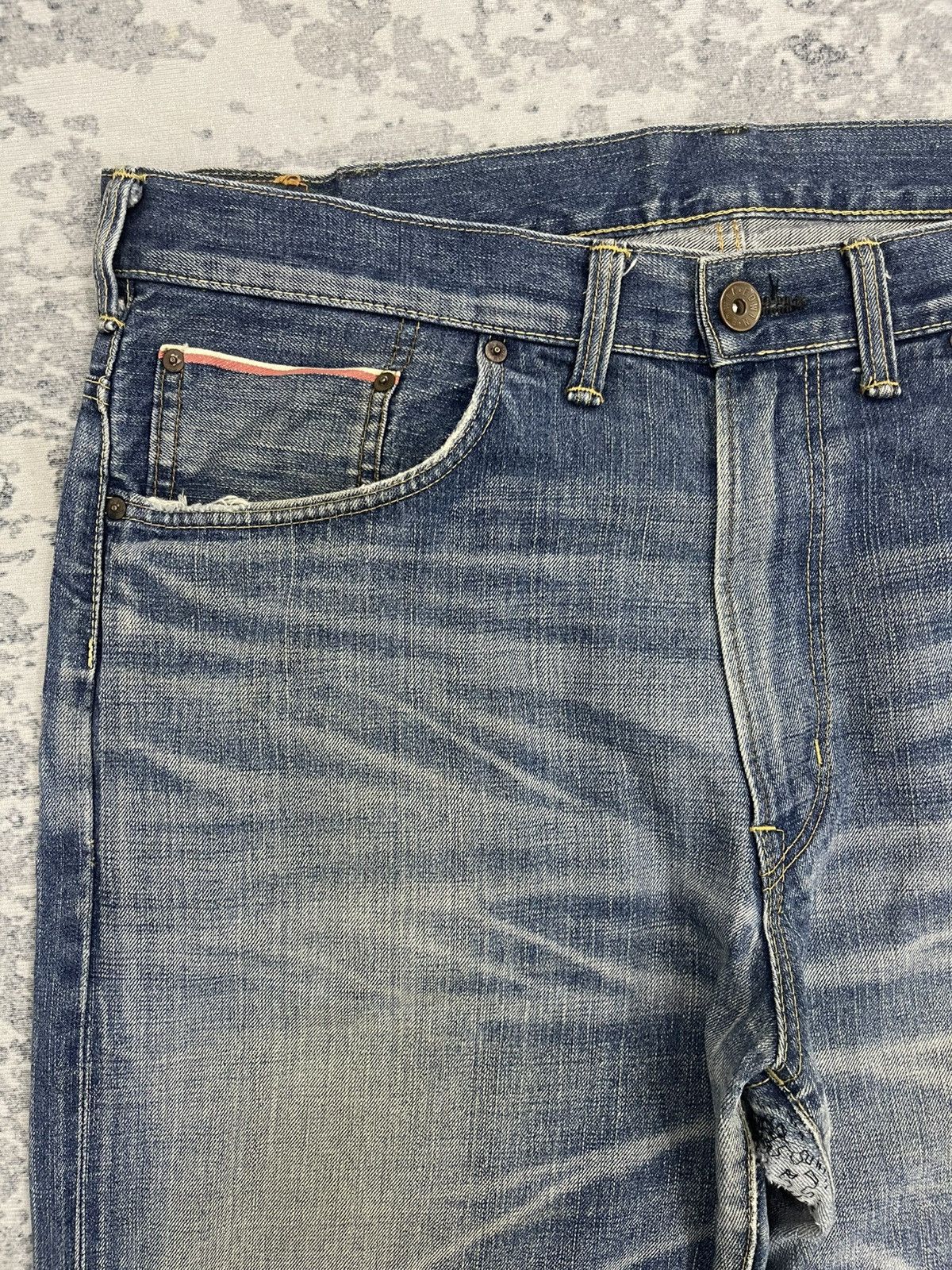 Edwin Vintage Edwin Distressed Salvage denim pants Size US 38 / EU 54 - 5 Thumbnail