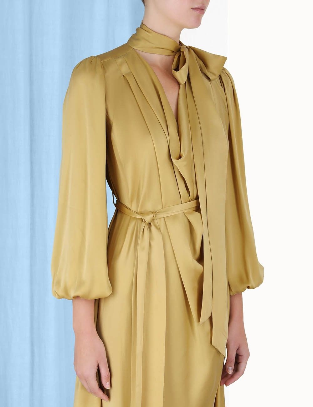 Zimmermann oc11z0425 Silk Billow Dress in Mustard Size M / US 6-8 / IT 42-44 - 5 Thumbnail