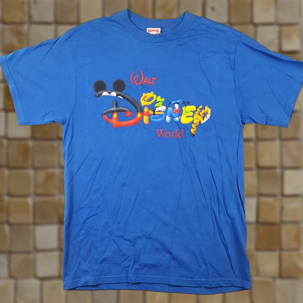 Disney Vintage Disney Mickey Mouse T-Shirt Men Large Blue 90s Retro Theme Park Cartoon Size US L / EU 52-54 / 3 - 1 Thumbnail