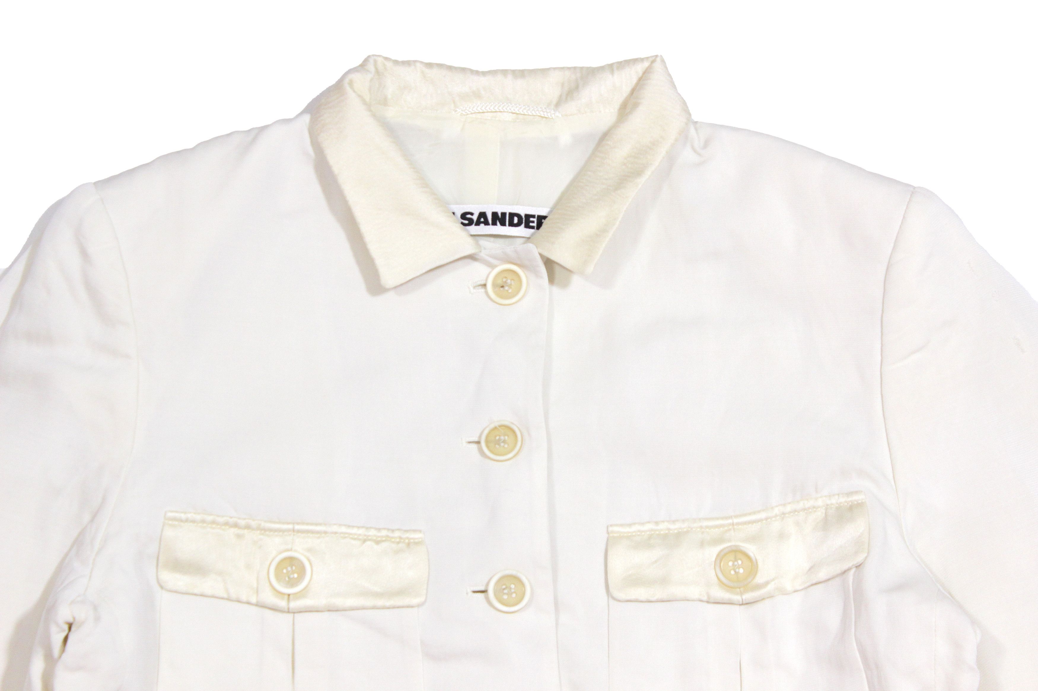 Jil Sander 90S Viscose Linen Jacket Vintage Size S / US 4 / IT 40 - 4 Thumbnail