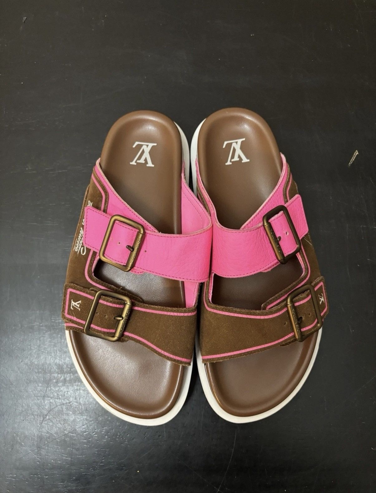 Louis Vuitton Louis Vuitton LV Trainer Mule Sandals Brown Pink Size US 6 / EU 39 - 2 Thumbnail