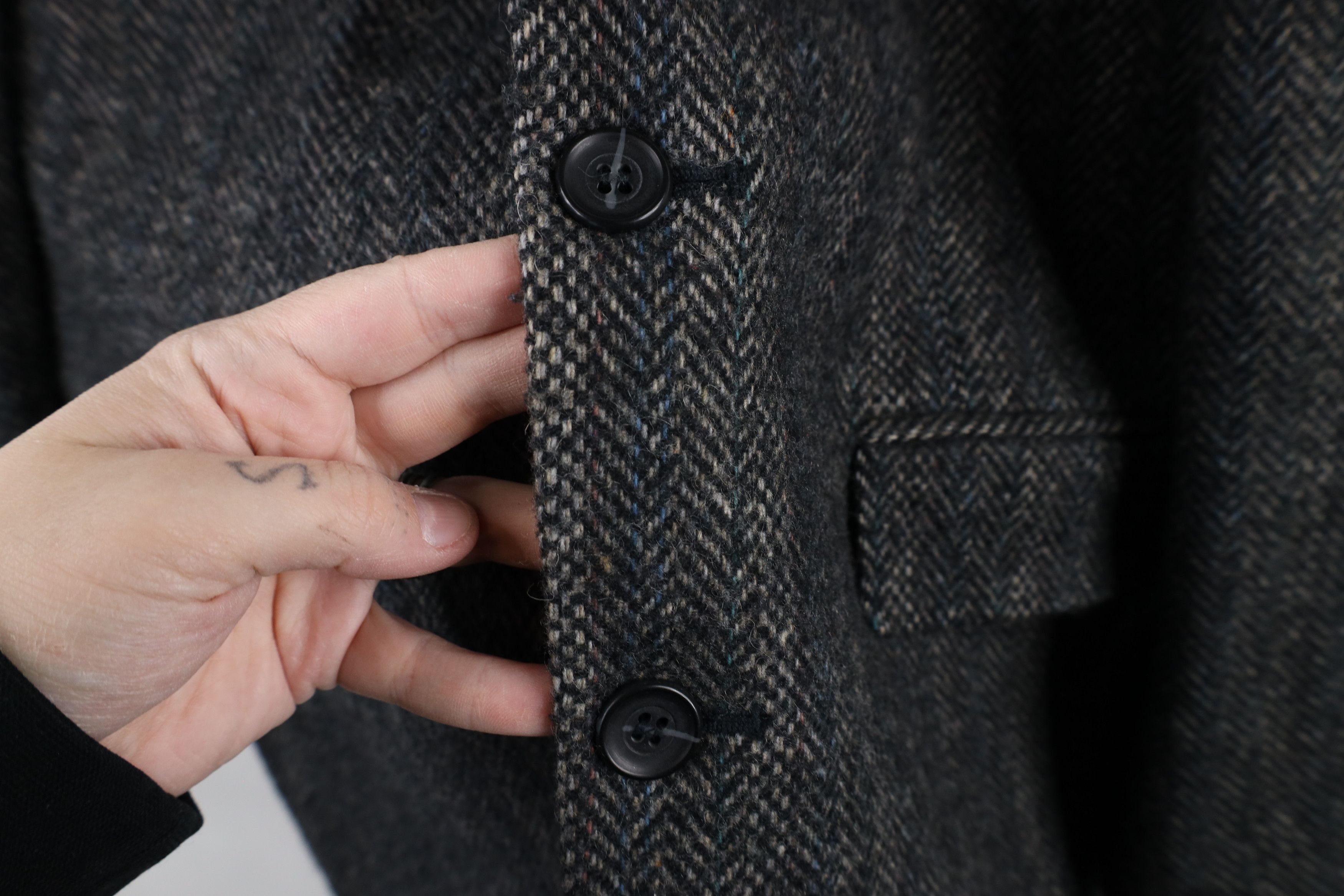 Vintage Vintage 90s Streetwear Wool Tweed Blazer Suit Jacket USA Size US XL / EU 56 / 4 - 6 Thumbnail