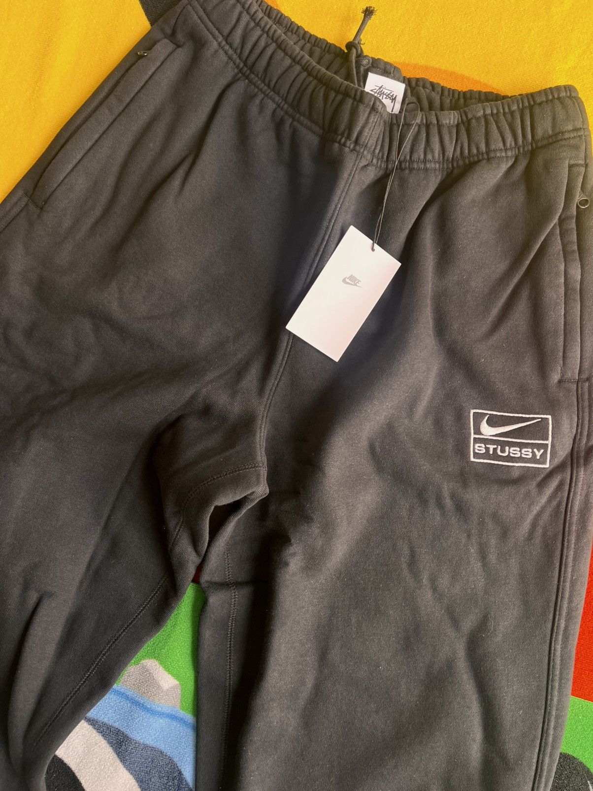 Nike × Stussy S - Nike Stussy Fleece Sweatpant Black FW25 jogger pant logo Size US 32 / EU 48 - 7 Thumbnail