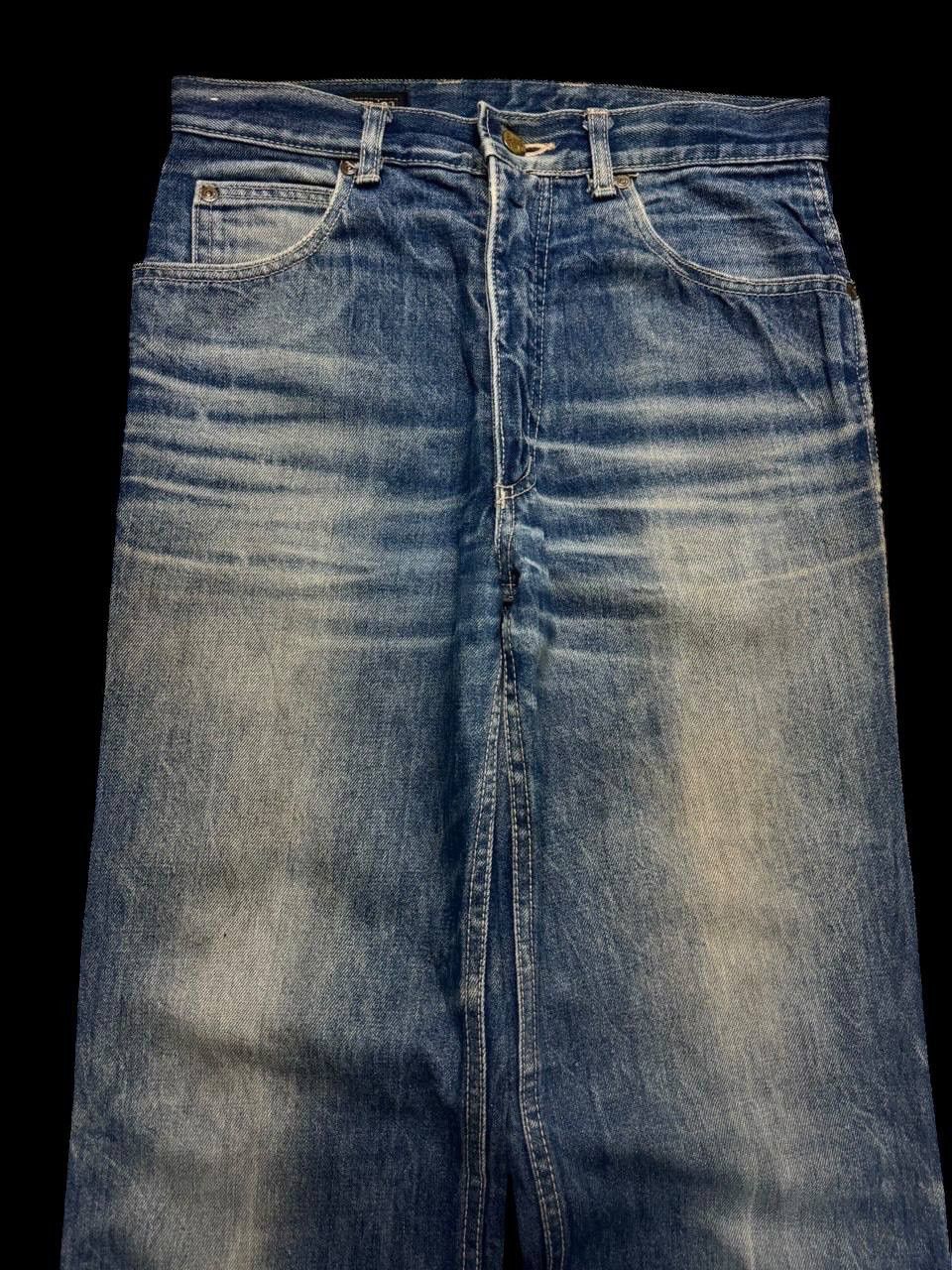 Japanese Brand BAGGY 90s Blue Way Rusty Mudwash Sick Style Distressed Jeans Size US 29 - 3 Thumbnail