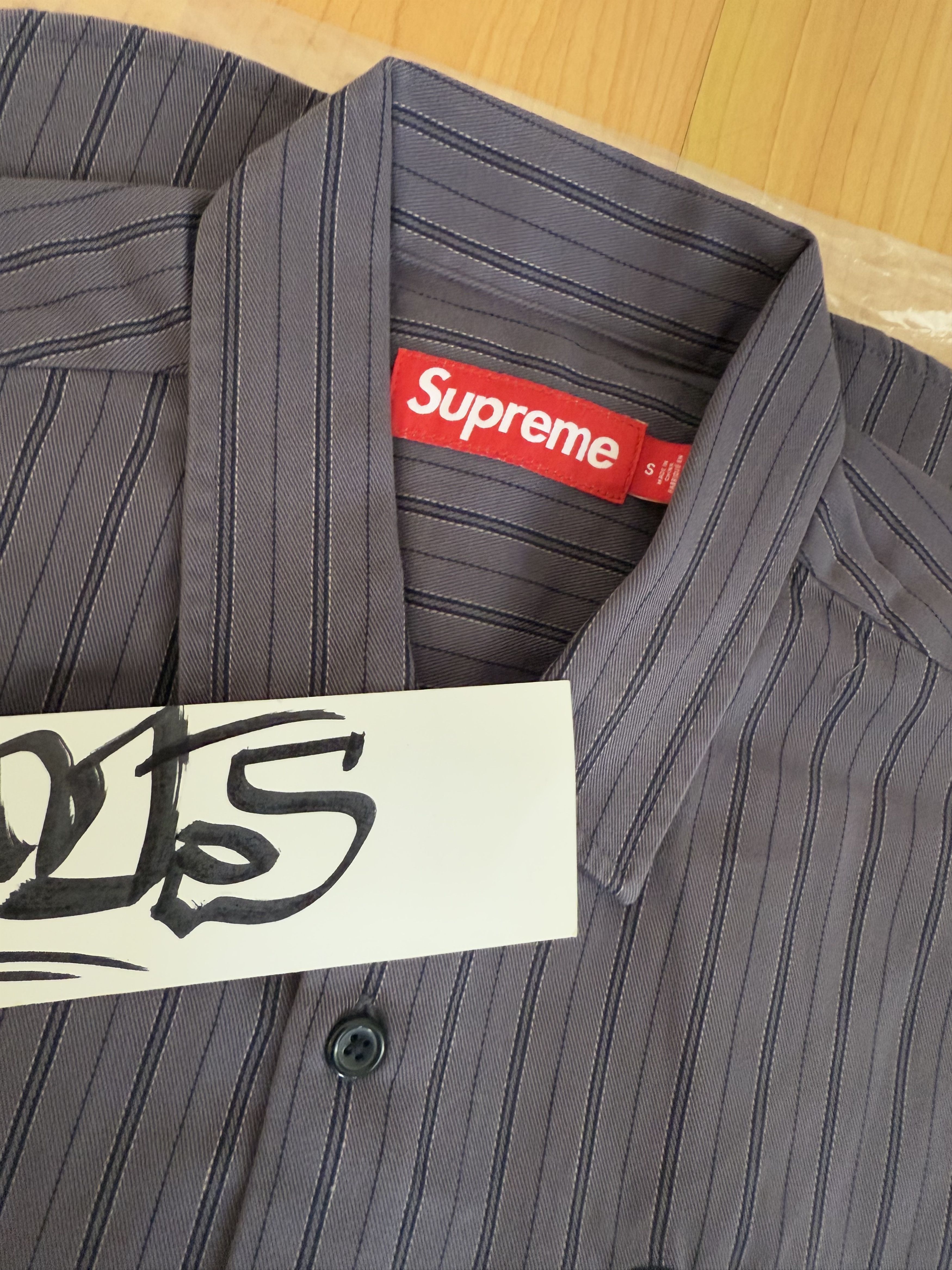 Supreme Supreme AOI Eyes S/S Work Shirt Stripe Purple Small Size US S / EU 44-46 / 1 - 3 Thumbnail