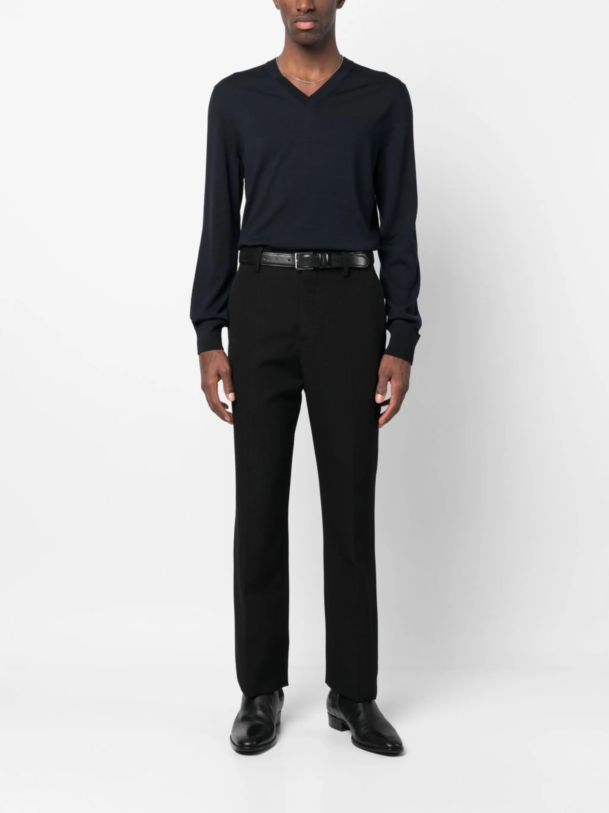 Tom Ford o1w1db10125 TFK100 Sweater in Navy Blue Size US L / EU 52-54 / 3 - 2 Thumbnail