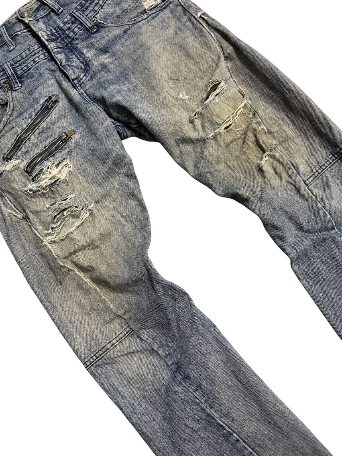 Hysteric Glamour BREATHMINT DOUBLE WAIST TWIST LEGS DISTRESSED JEANS Size US 42 / EU 58 - 4 Thumbnail