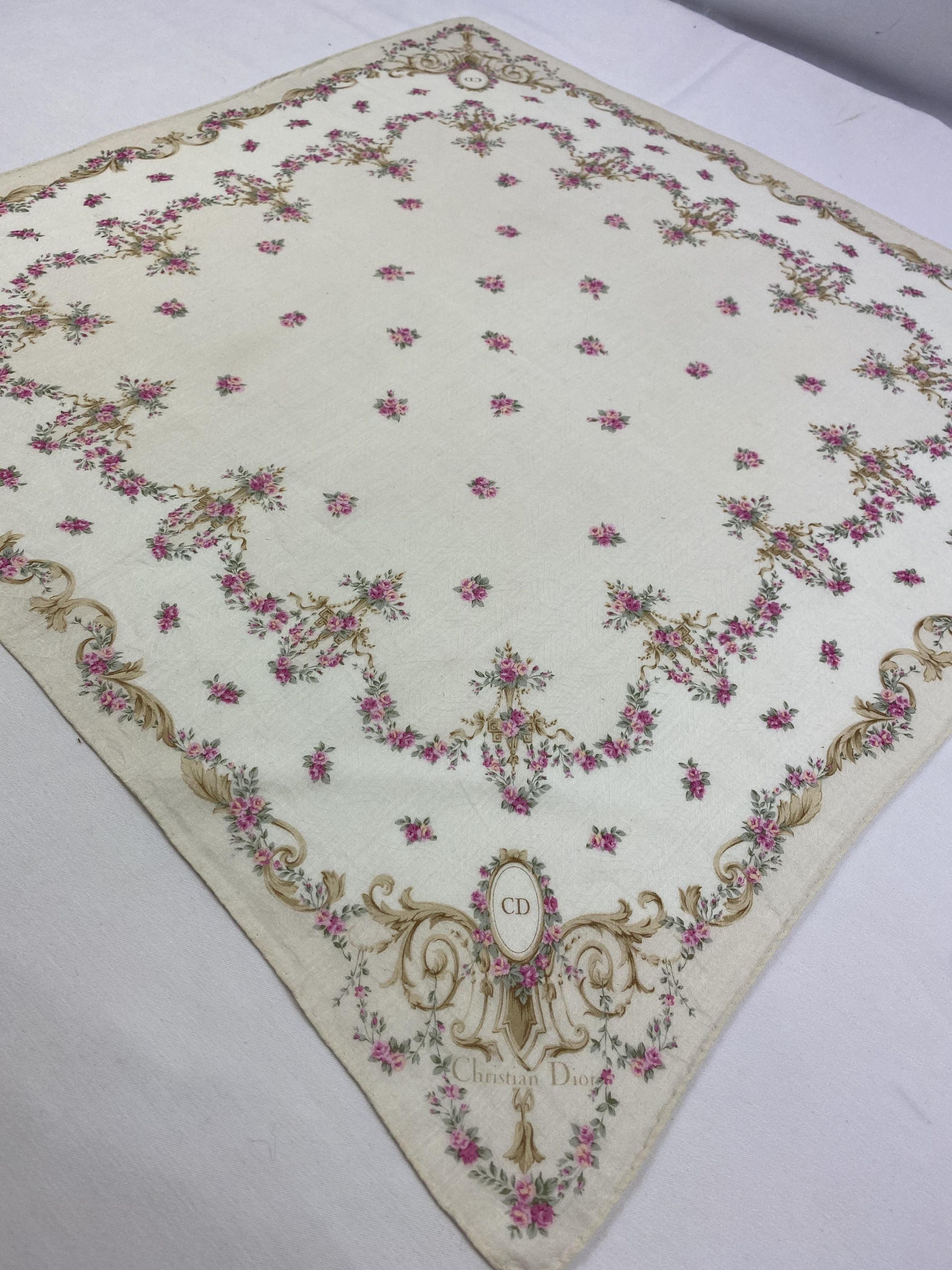 Vintage Christian Dior Handkerchief / Bandana / Neckerchief A1141 Size ONE SIZE - 4 Thumbnail