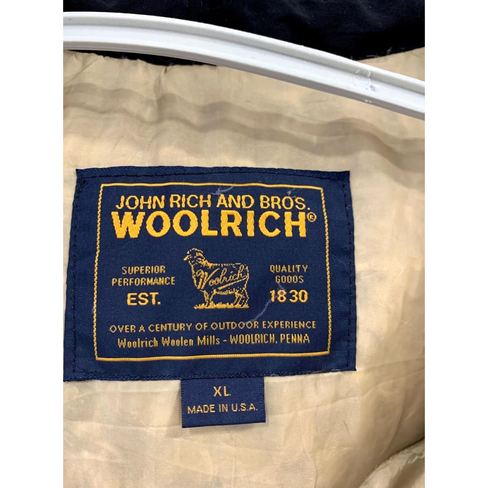 Vintage Woolrich Arctic Parka XL Black Down Jacket Fur Hood Made In USA Men's Vtg #rm Size US XL / EU 56 / 4 - 3 Thumbnail