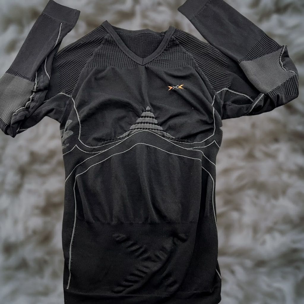 Vintage X-Bionic P.V 2.1 Mens Compression Shirt 2XL Black Long Sleeves T-Shirt, Athletic Regular, Pullover, Activewear, Men, 2XL, Black, Sports, Shirt, Mens Size US XXL / EU 58 / 5 - 1 Thumbnail