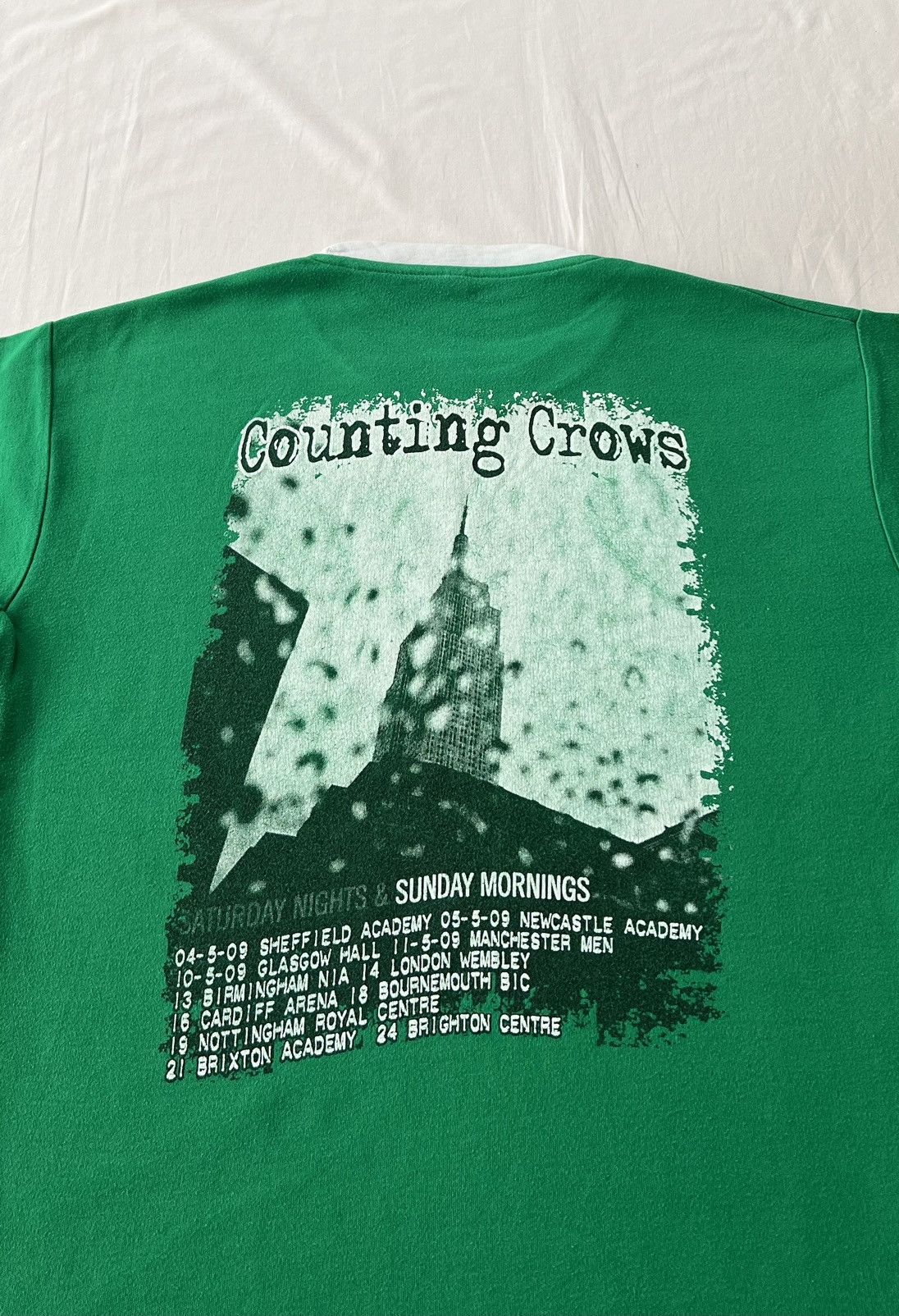 Band Tees Vintage 2009 Counting Crows Rock Band Green T-shirt Size US L / EU 52-54 / 3 - 15 Thumbnail