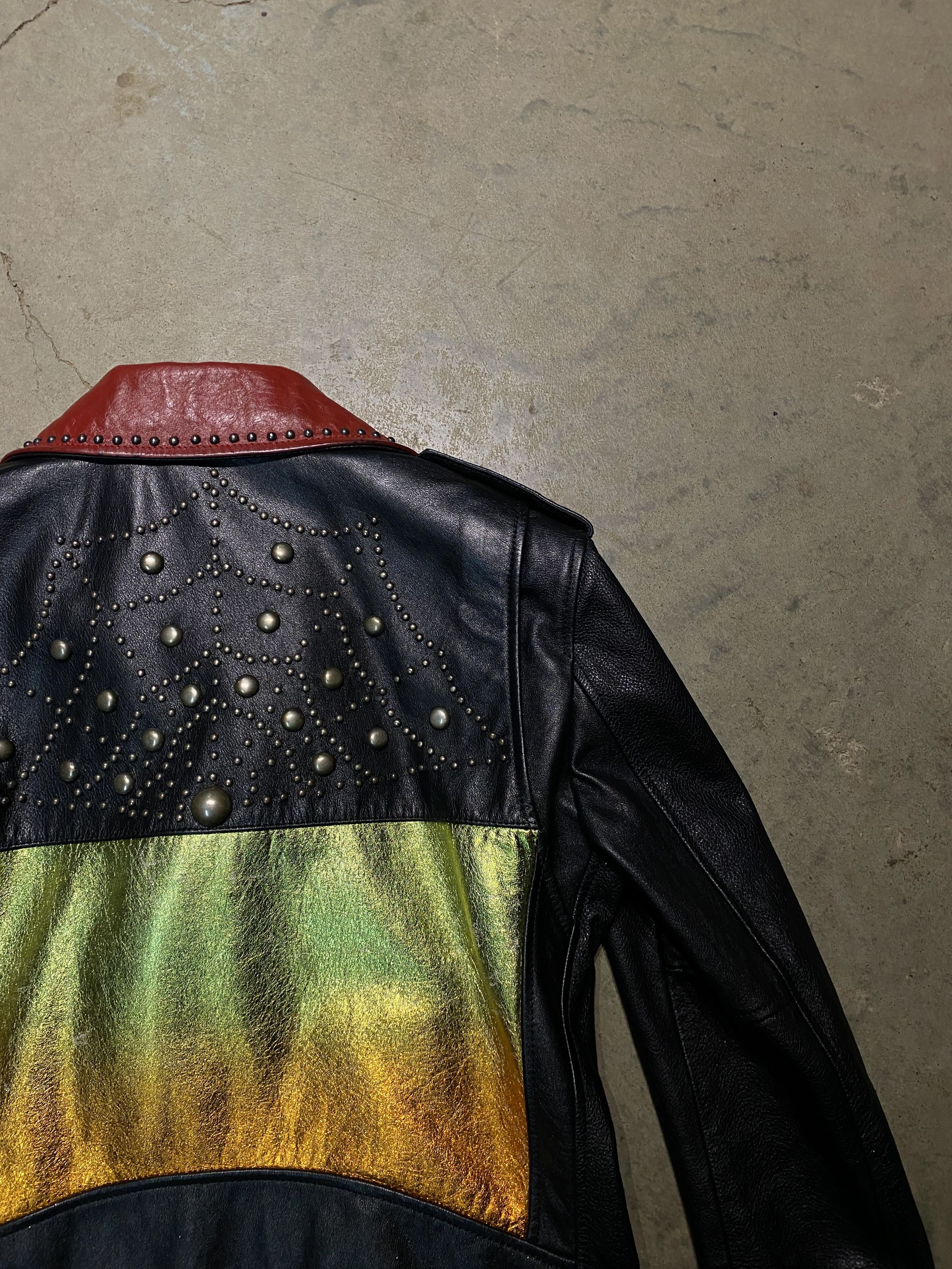 Saint Laurent Paris SLP SS16 "Surfsound" Degradé Sunset L17 Leather Jacket Size XS / US 0-2 / IT 36-38 - 9 Thumbnail