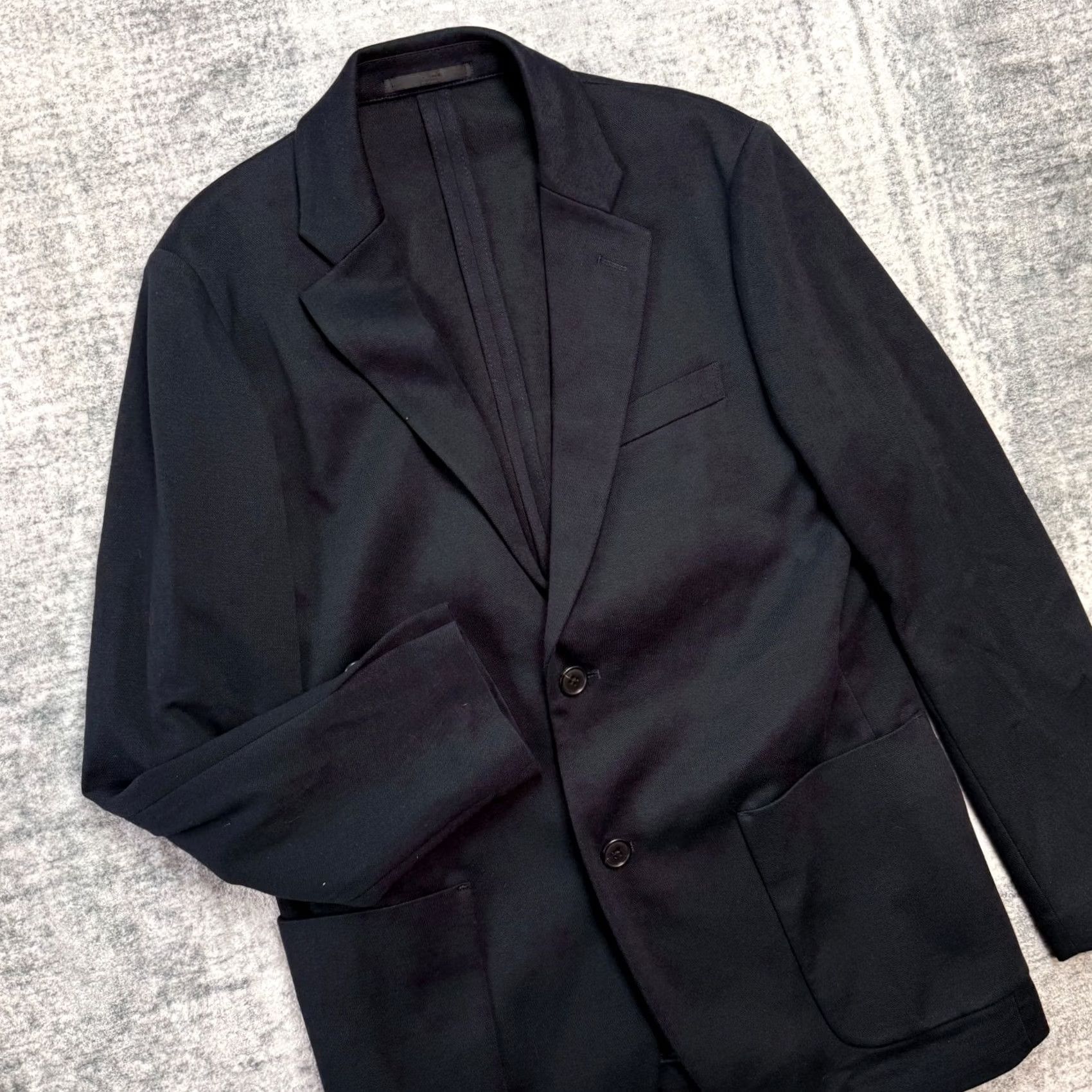 Uniqlo Uniqlo Jacket Mens S Comfort Blazer Navy Knit Unstructured Travel Minimal Size 36R - 2 Thumbnail