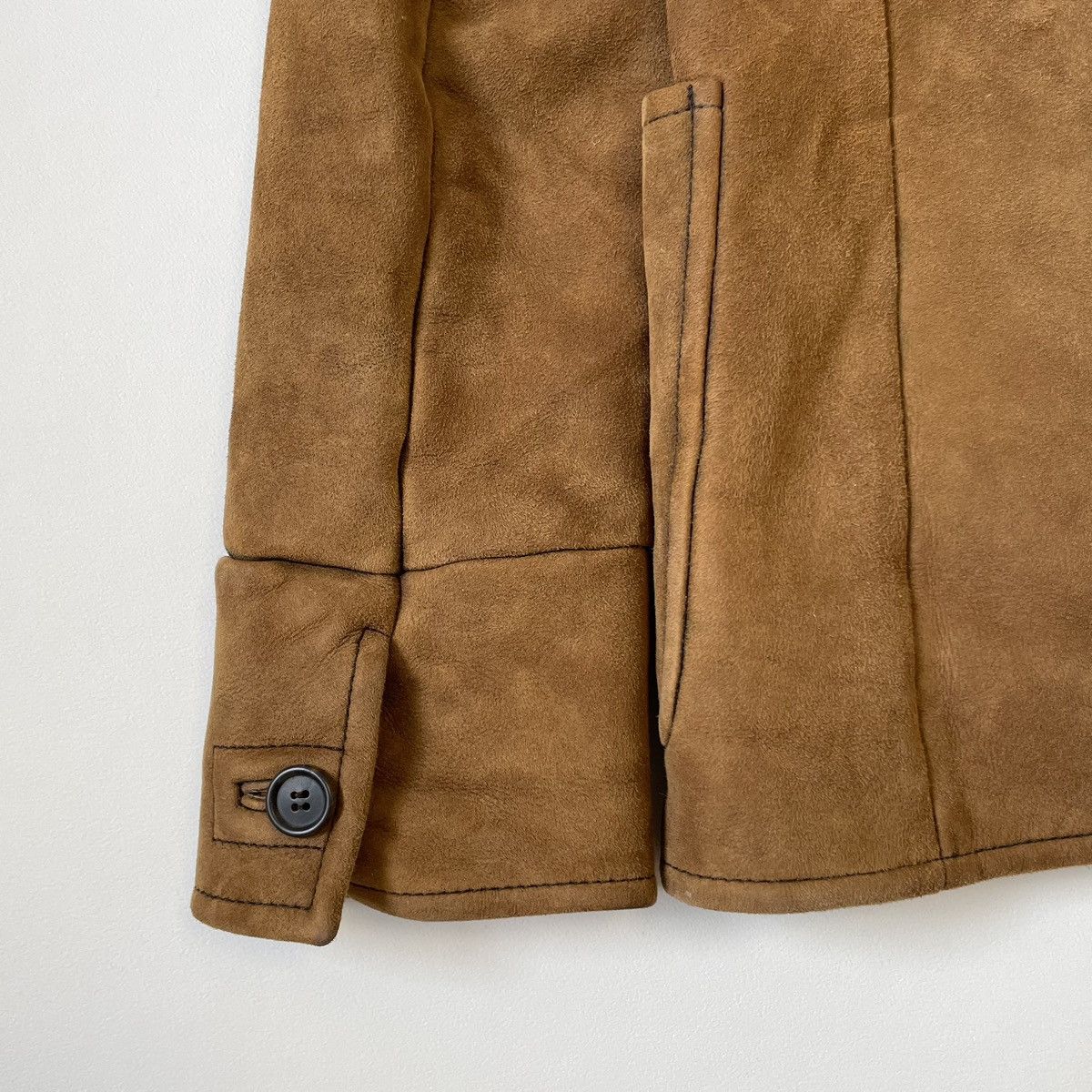 Miu Miu Mid 2000s Tan Shearling Jacket Size US M / EU 48-50 / 2 - 17 Thumbnail