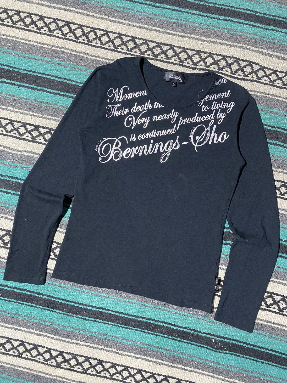 If Six Was Nine 2000s Berning Sho - Poem Longsleeve Size US S / EU 44-46 / 1 - 2 Thumbnail