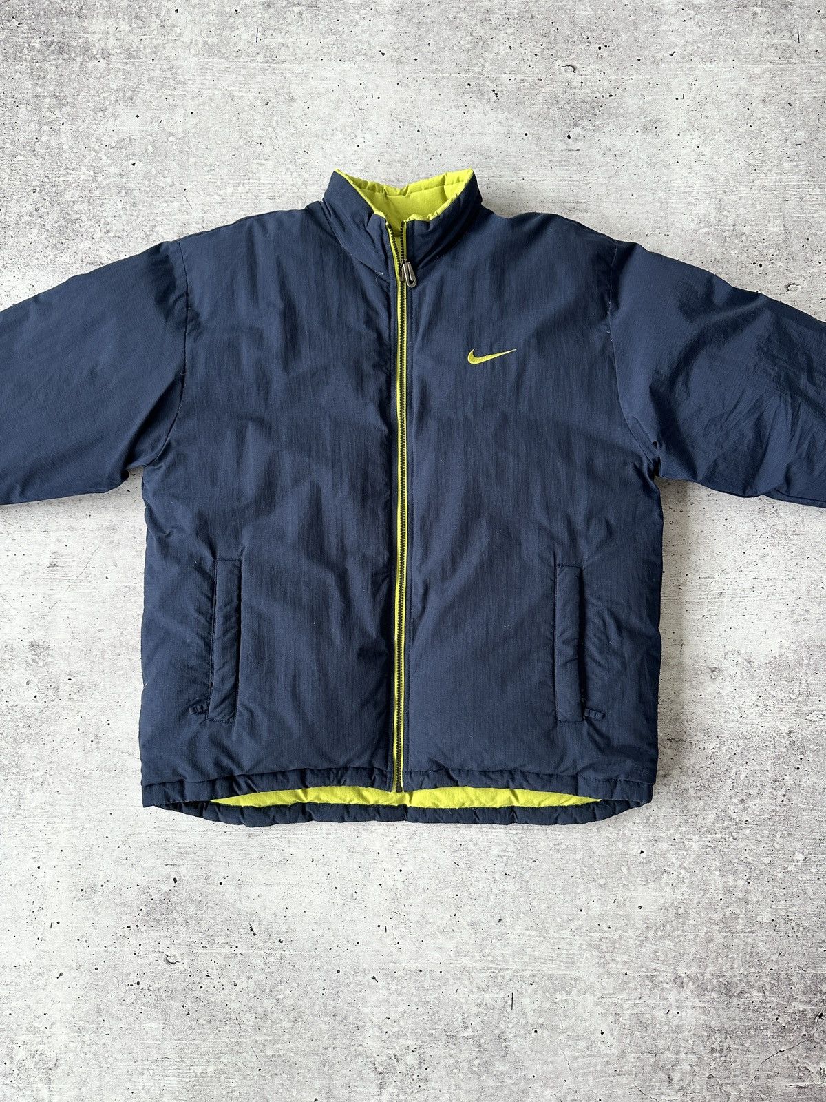 Nike Nike Vintage Big Logo Reversible Down Puffer Jacket Size US XL / EU 56 / 4 - 10 Thumbnail