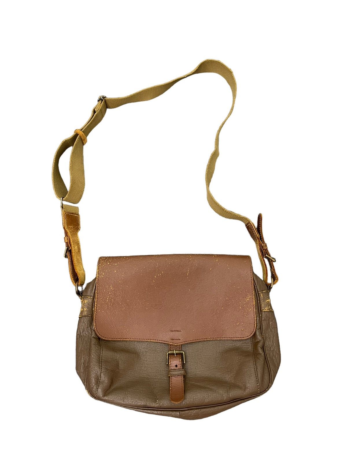 Japanese Brand Leather Hunting Bag Vtg Lfoncel Paris Patina Size ONE SIZE - 4 Thumbnail