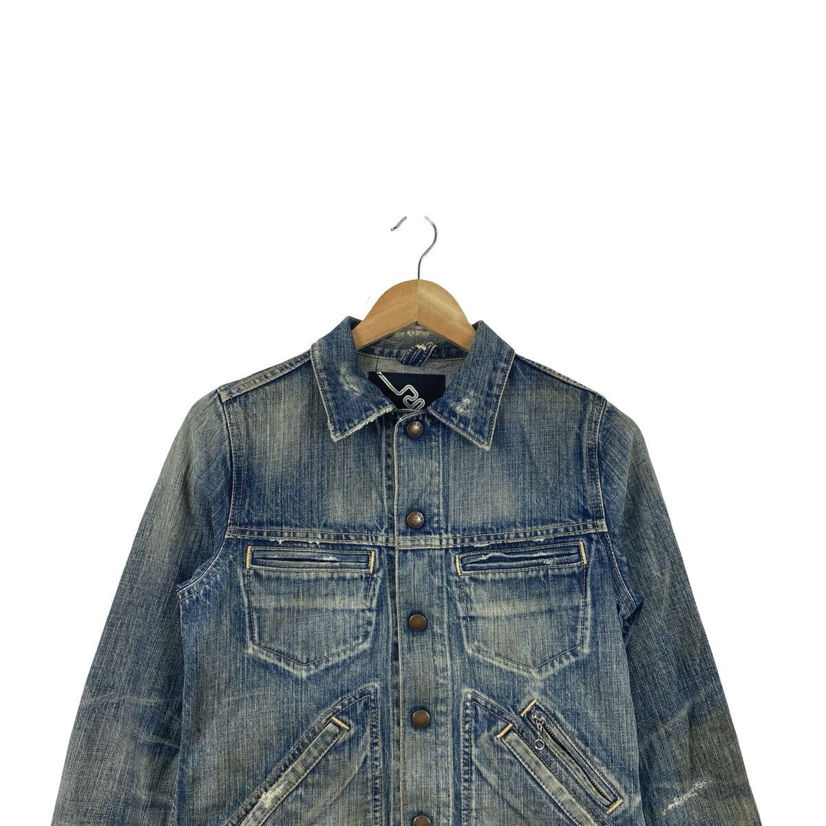 Vintage Vintage JAPANESE DENIM JACKET Cropped Trucker Style Size US XS / EU 42 / 0 - 2 Thumbnail