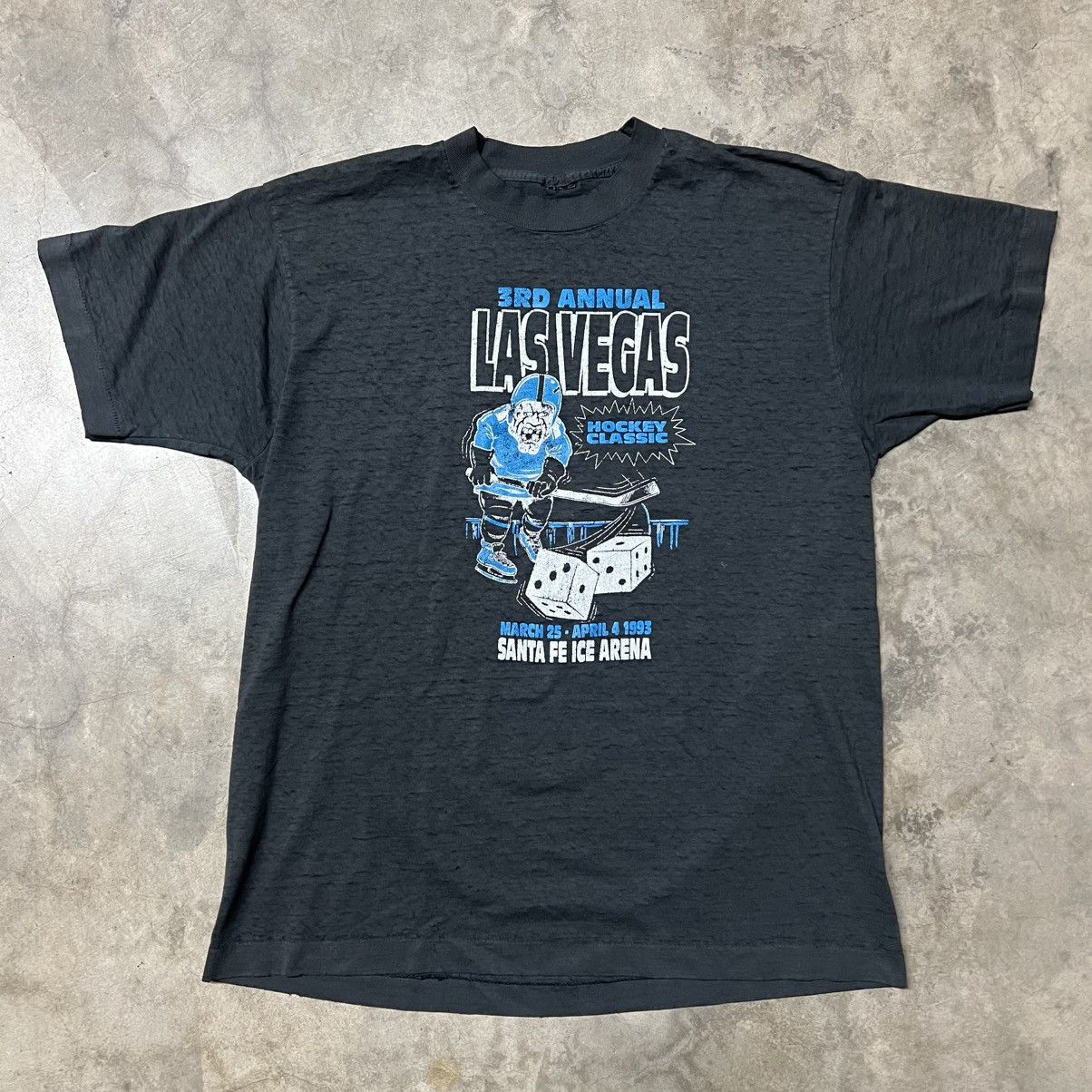 NHL × Vintage Vintage 1993 3rd Annual Las Vegas Hockey Classic 🇺🇸 T-Shirt Size US L / EU 52-54 / 3 - 3 Thumbnail
